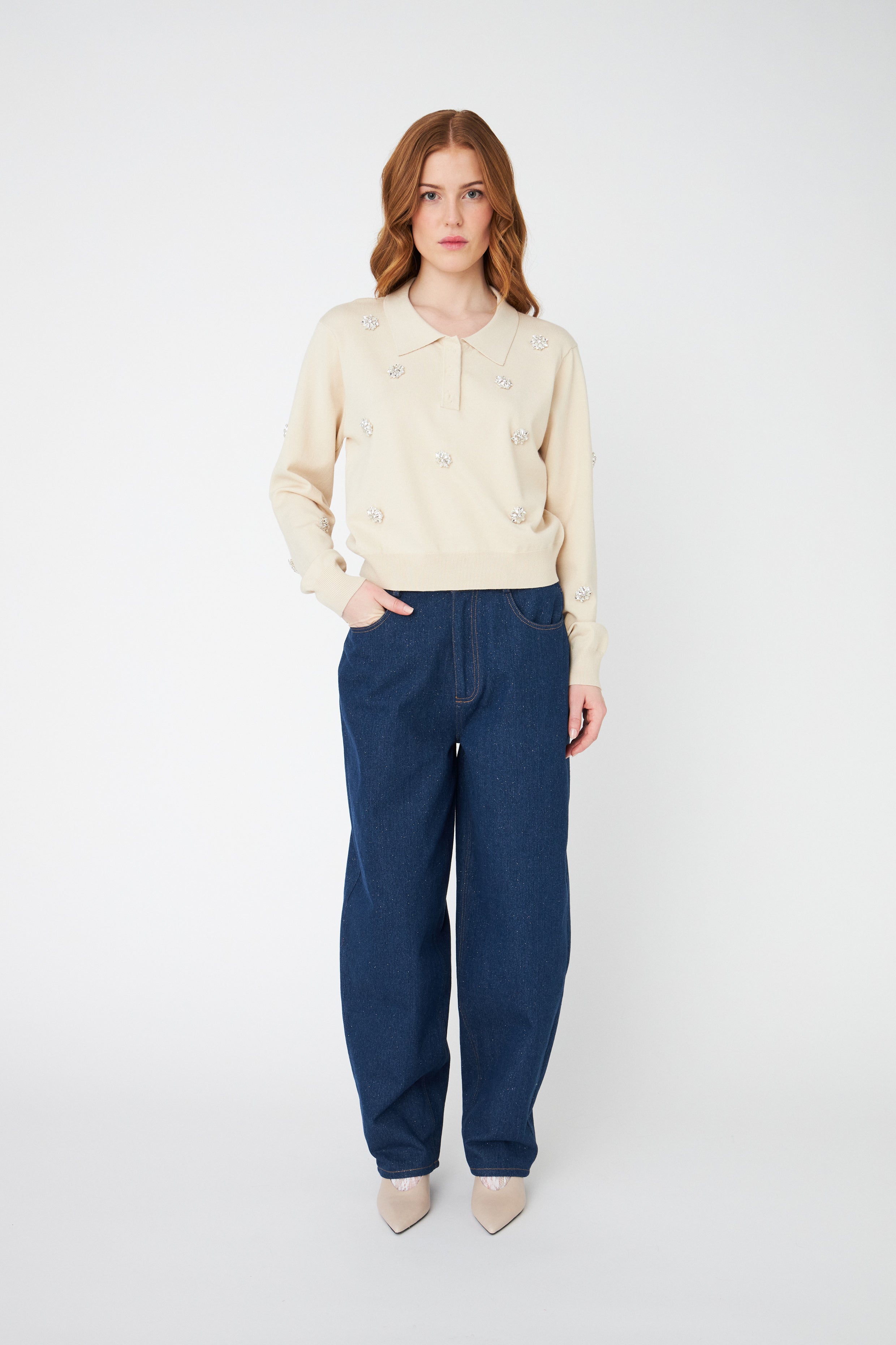 CRAS Bridgetcras Polo Blouse 1005 Champagne