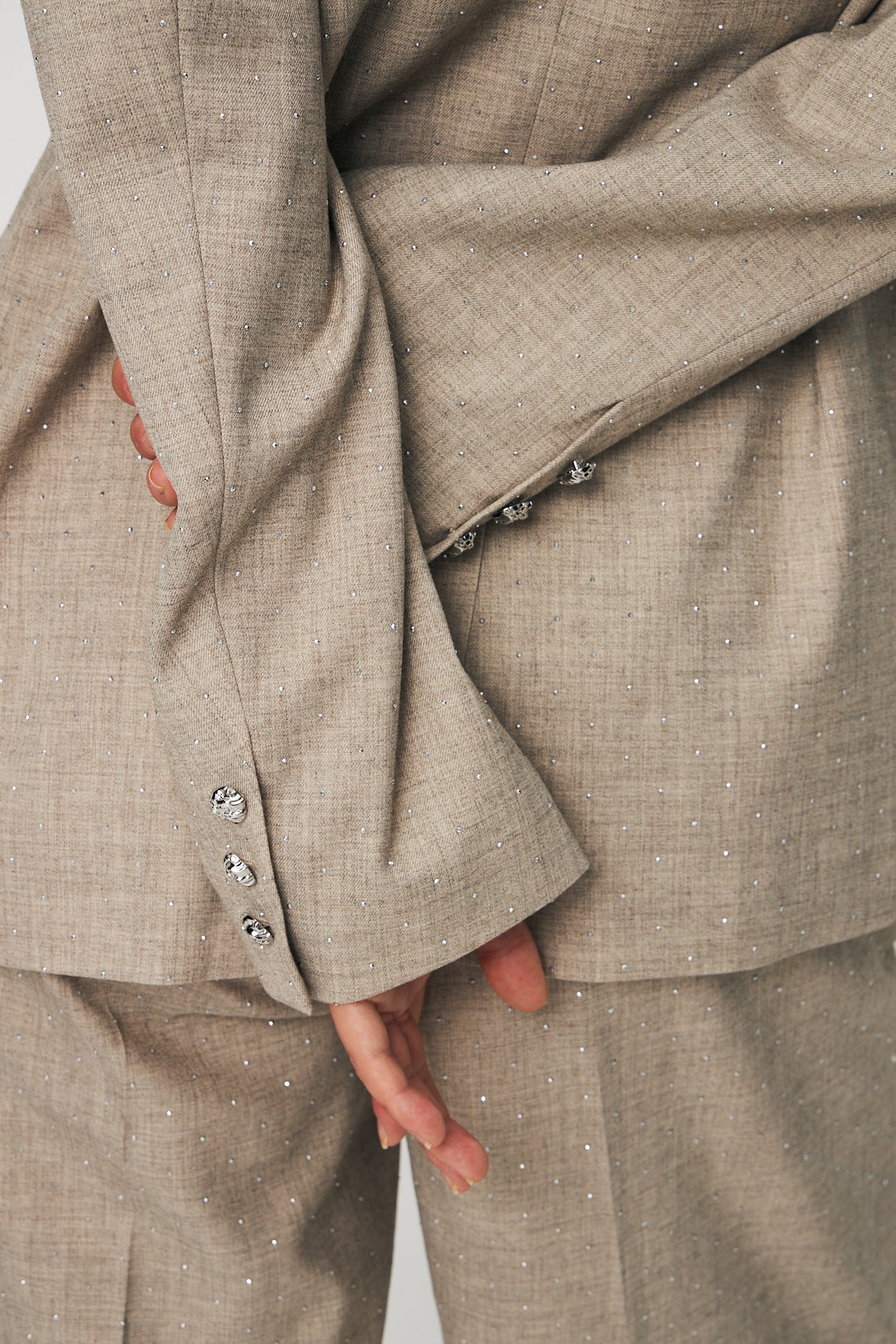 CRAS Dianacras Blazer Blazer 2014 Greige Rhinestone