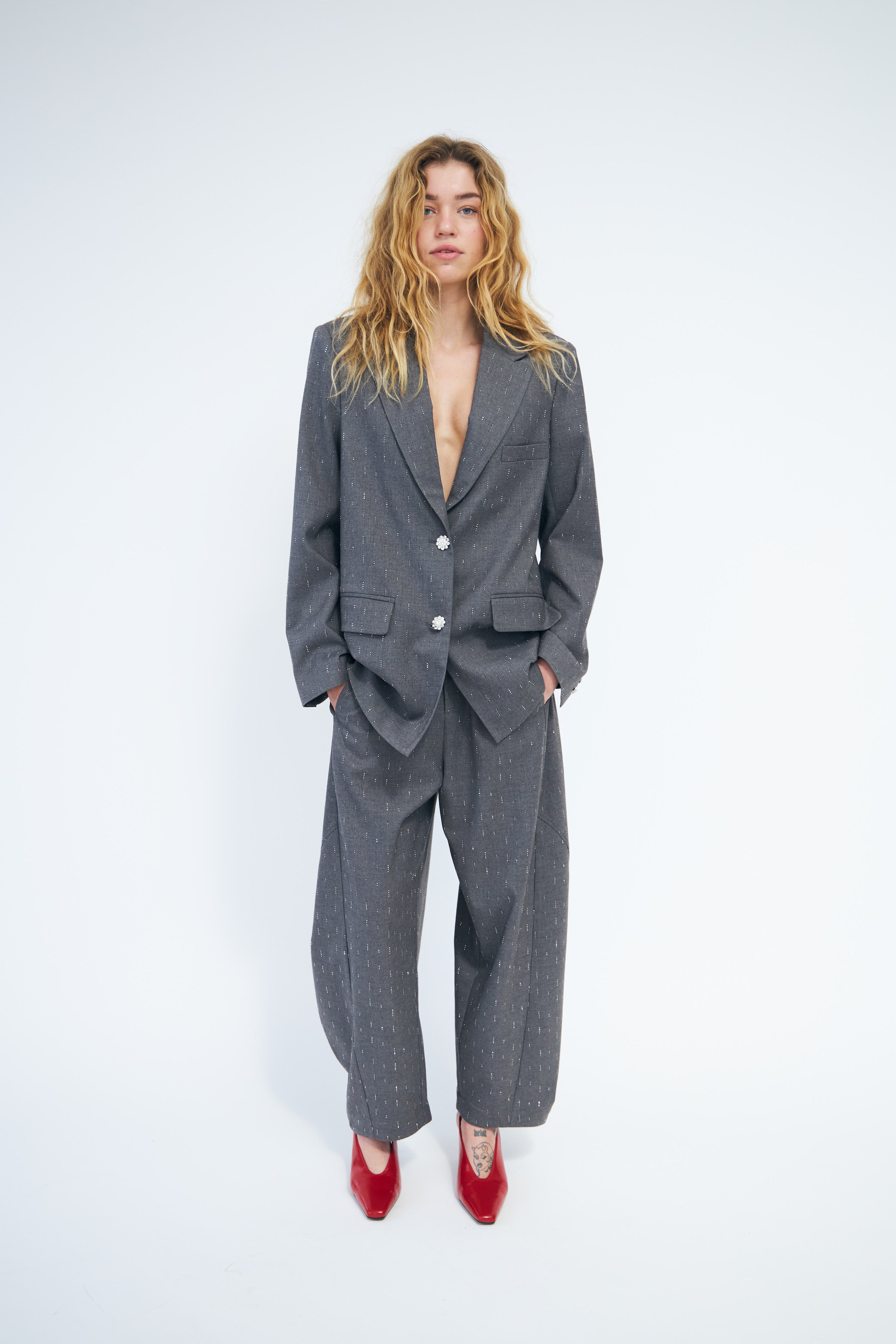 CRAS Dianacras Blazer Blazer Grey Melange