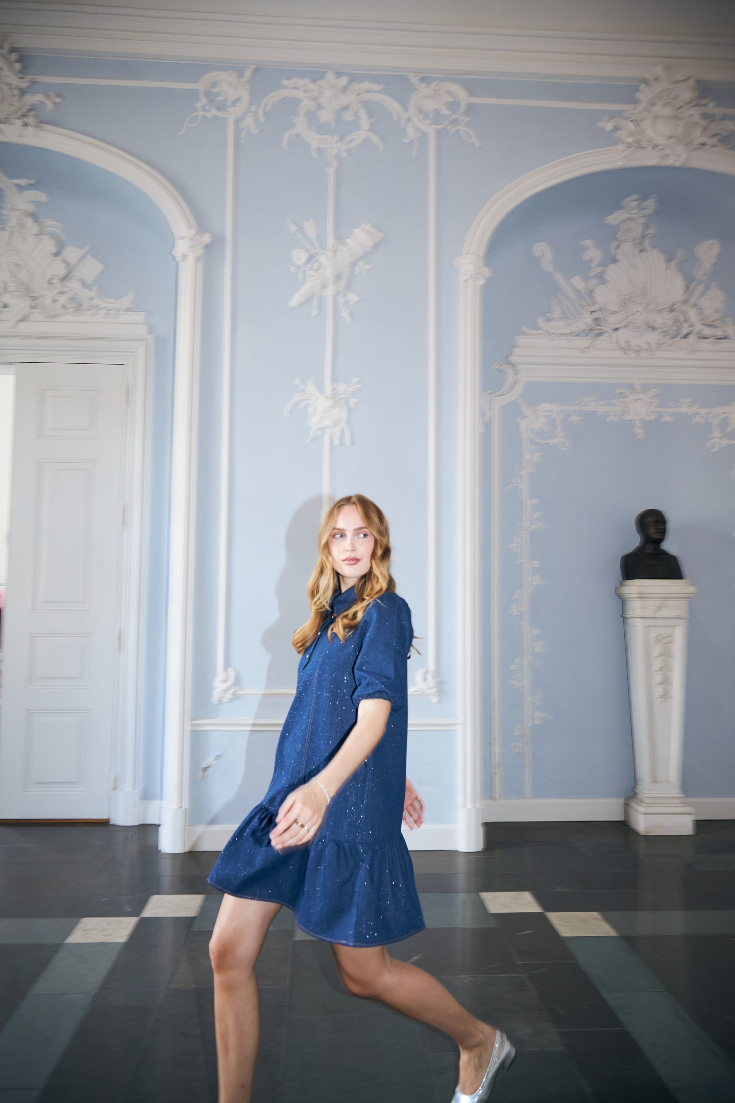 CRAS Elenacras Dress Dress 7016 Glitter denim