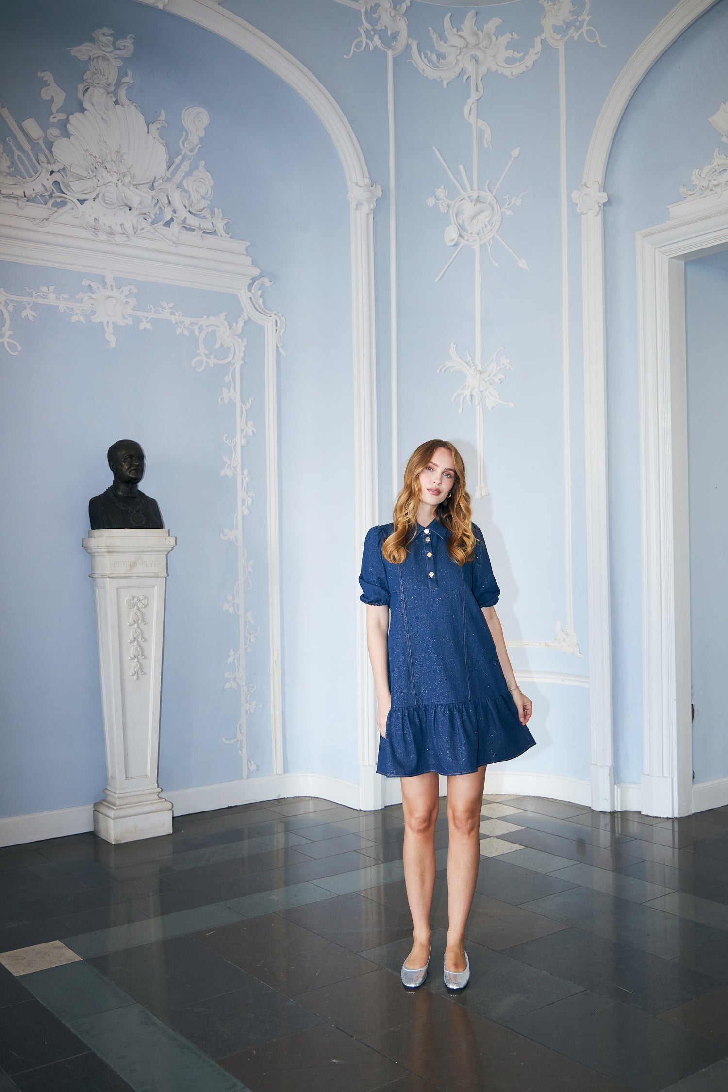 CRAS Elenacras Dress Dress 7016 Glitter denim