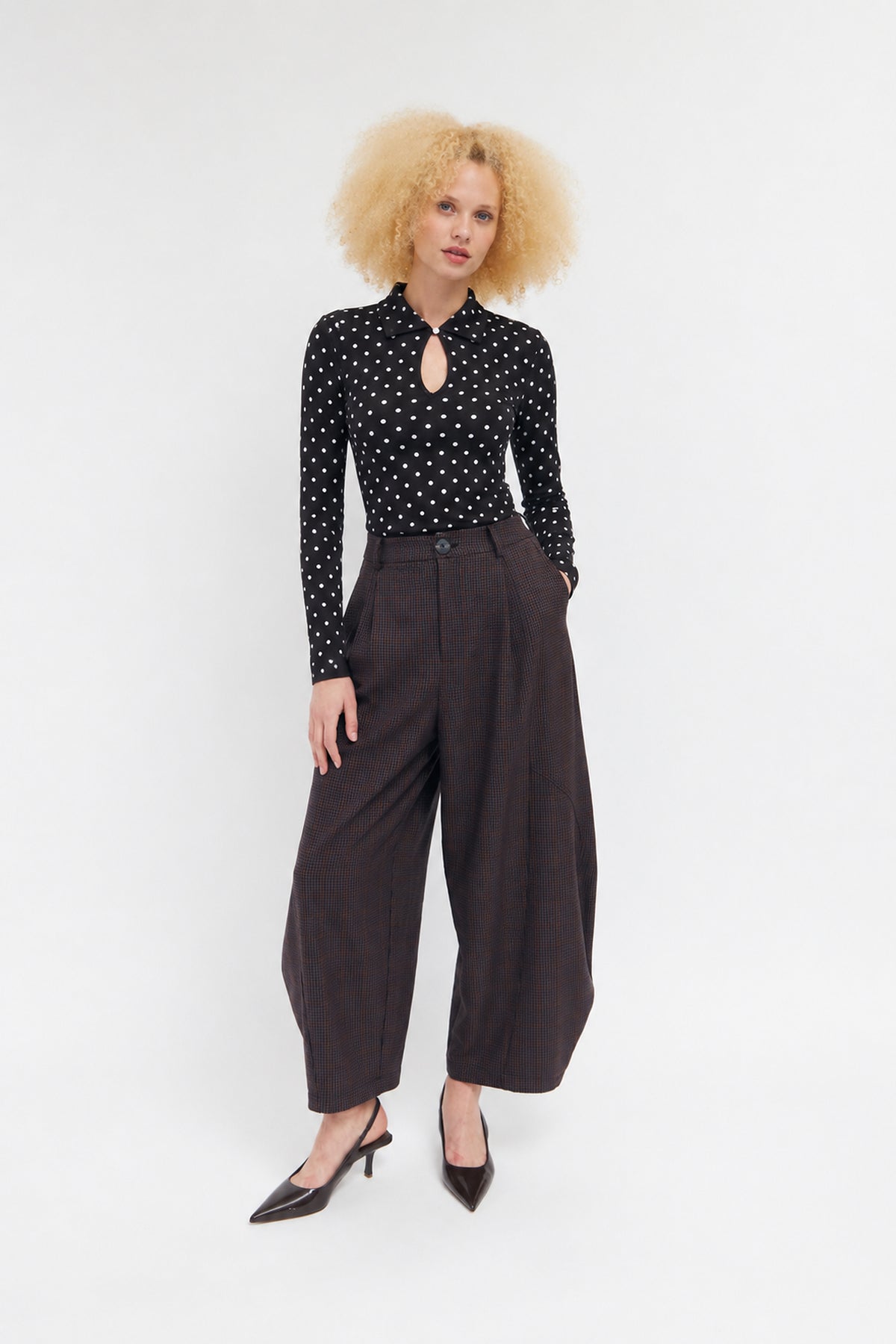 CRAS Elinecras Blouse Knit 8032 Black Dot
