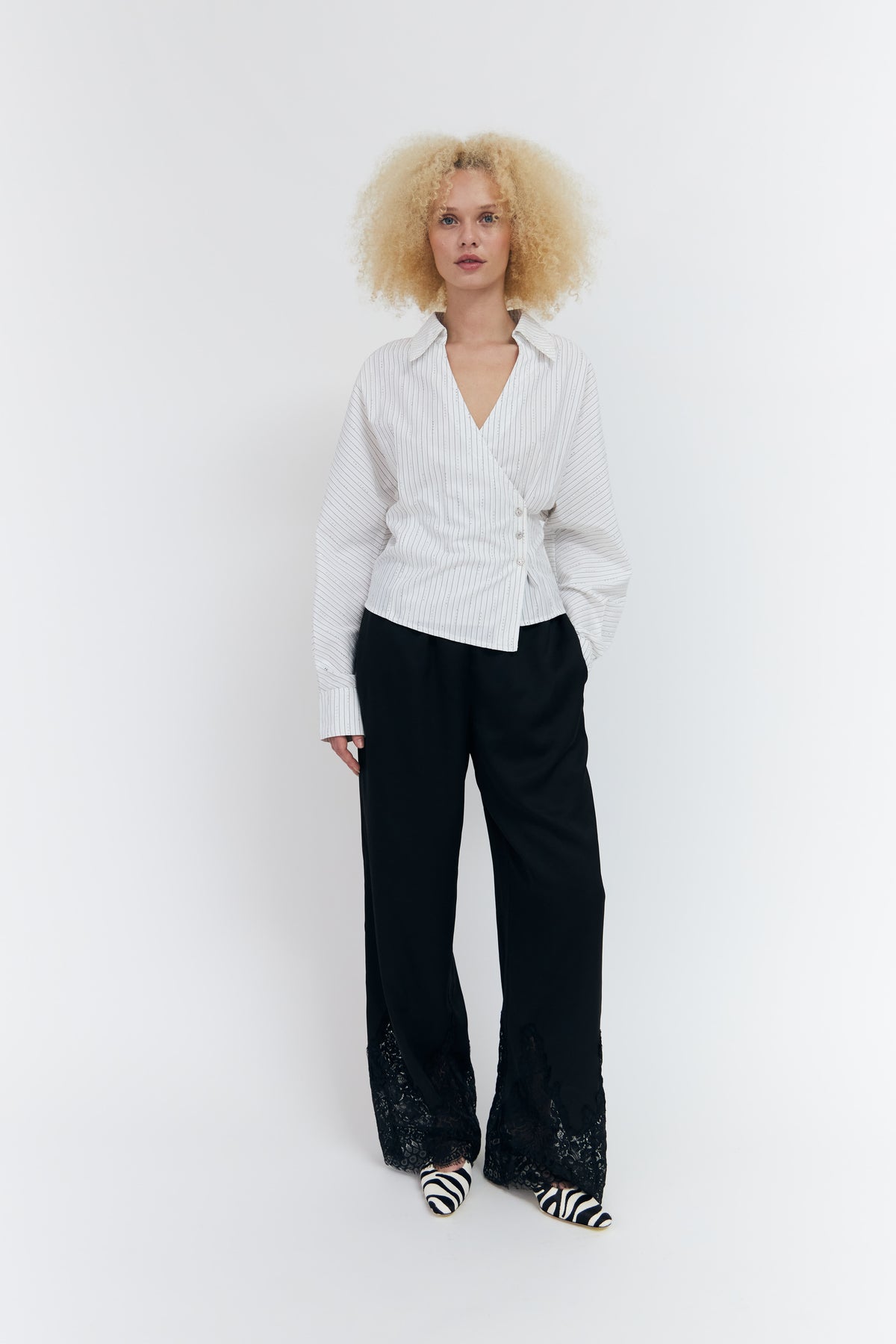 CRAS Esmecras Shirt Shirt White Stripe Sparkle