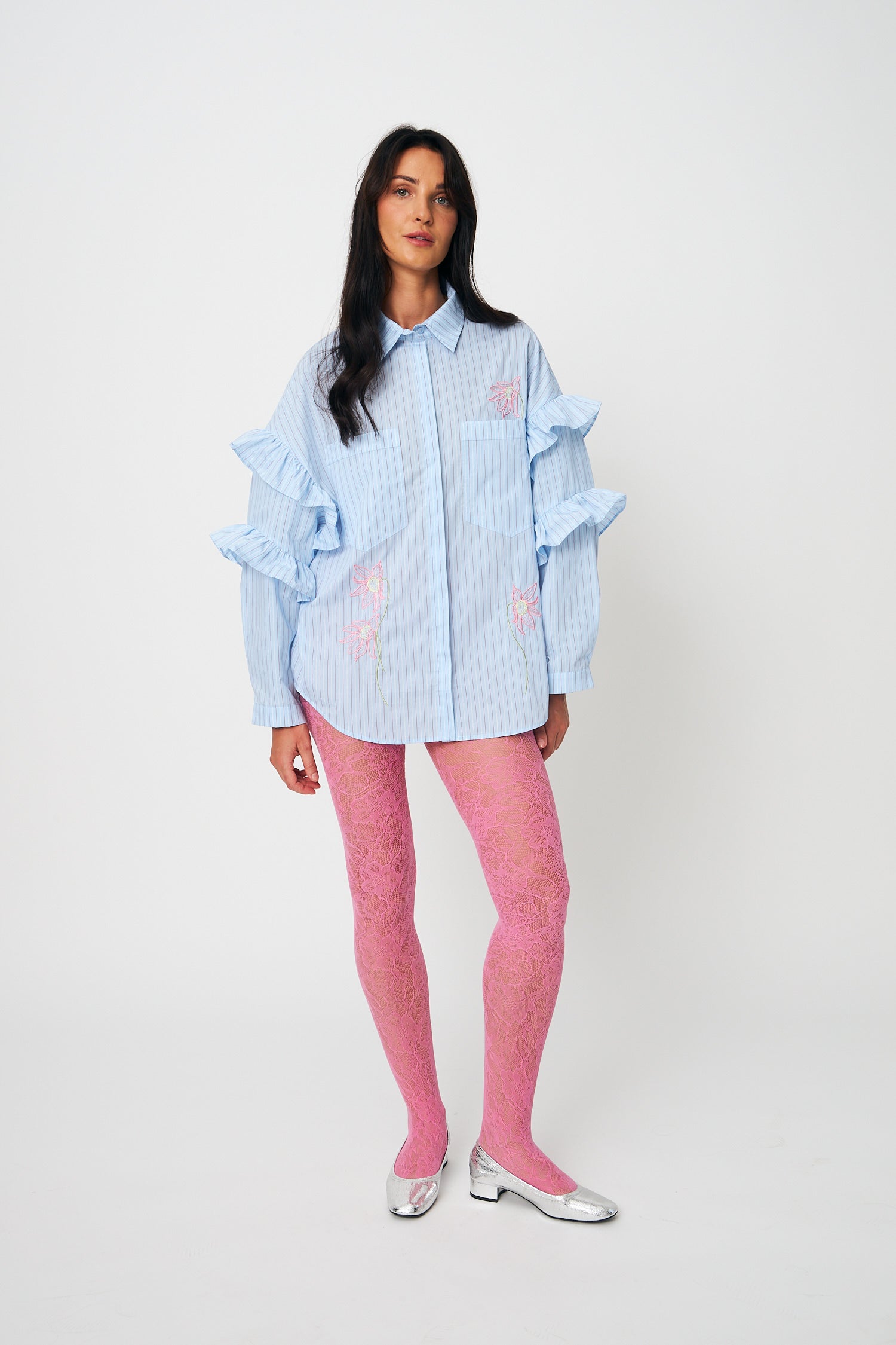 CRAS Florettecras Shirt Shirt 8043 Light Blue Stripe