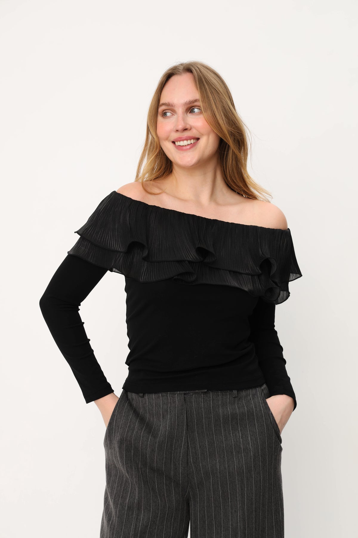 CRAS Flouncecras Blouse Blouse 9999 Black