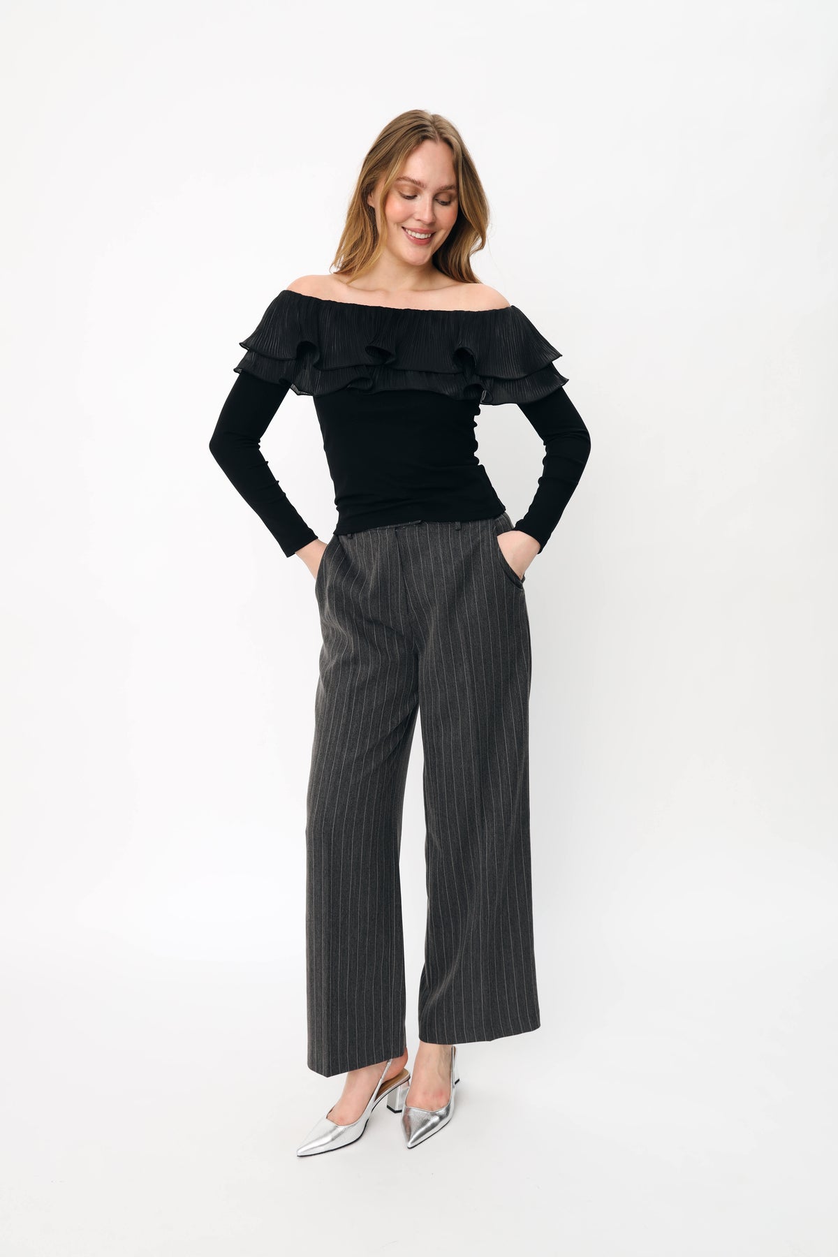 CRAS Flouncecras Blouse Blouse 9999 Black