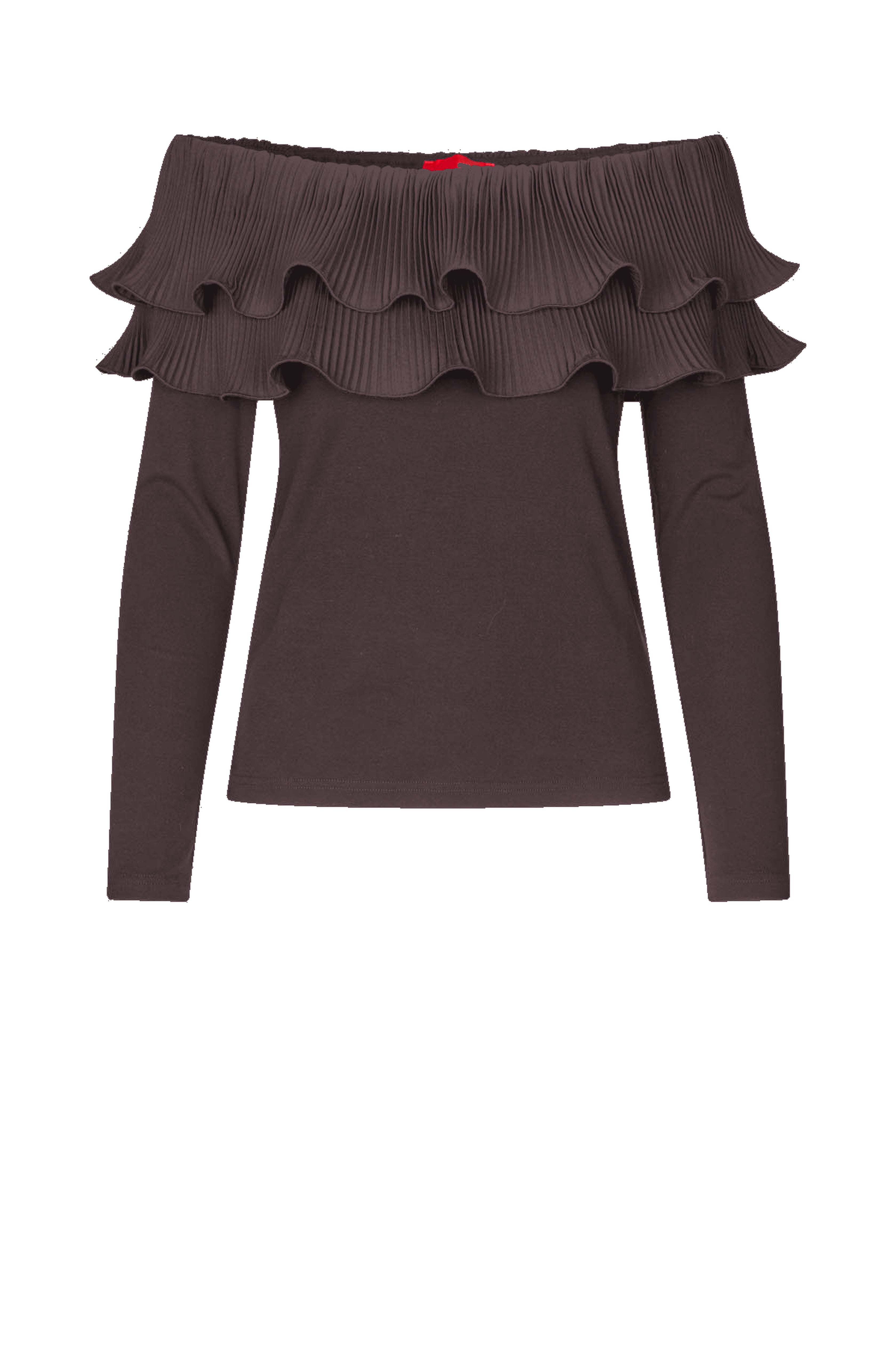 CRAS Flouncecras Blouse Blouse Chocolate Martini