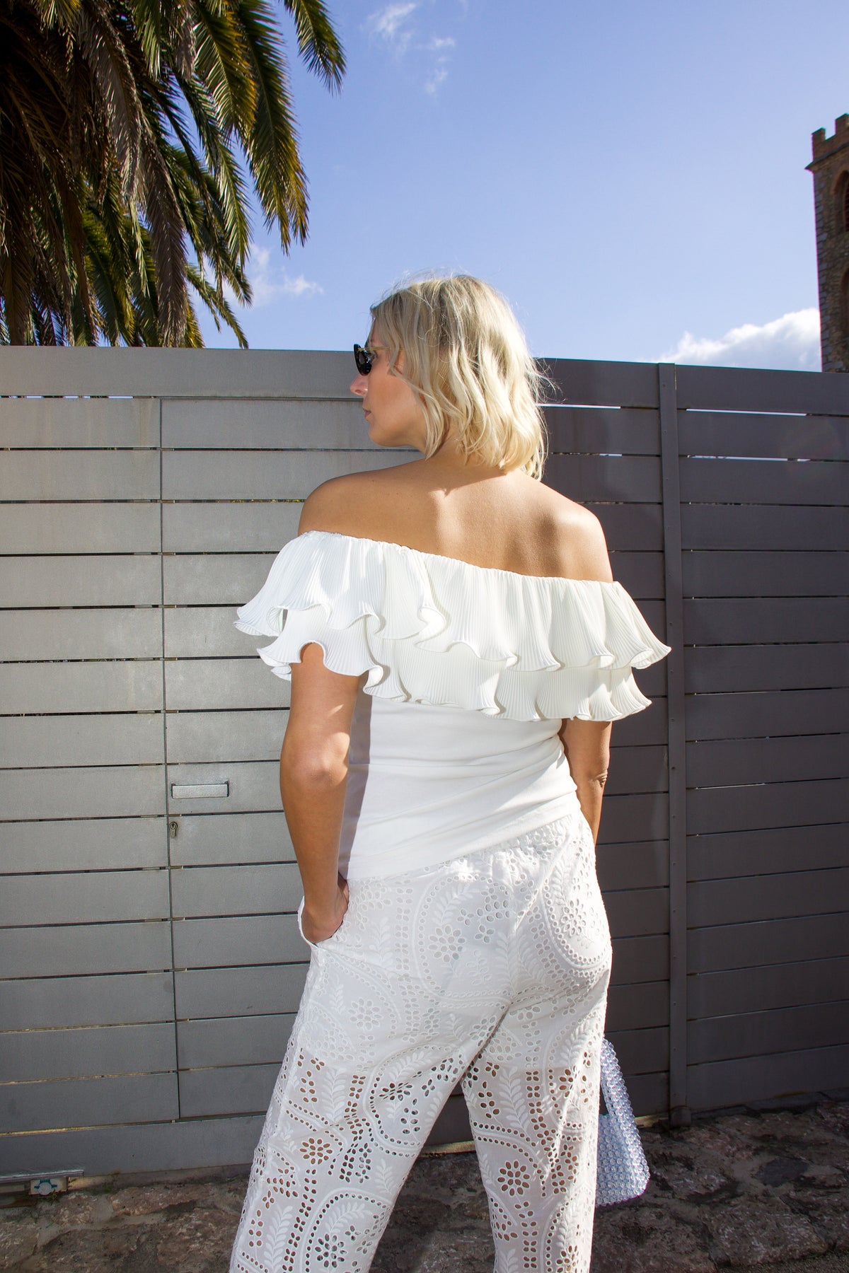 Cras STUDIO Flouncecras Top Top 1007 Off White