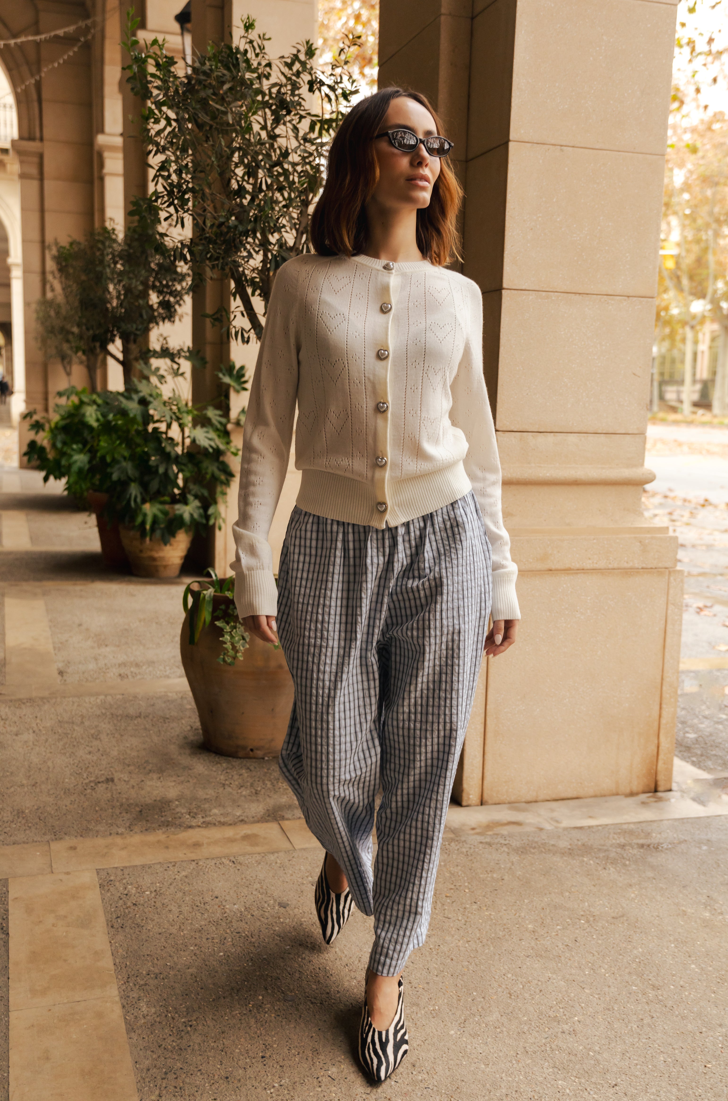 CRAS Flowercras Pants Pants 8152 Blue check