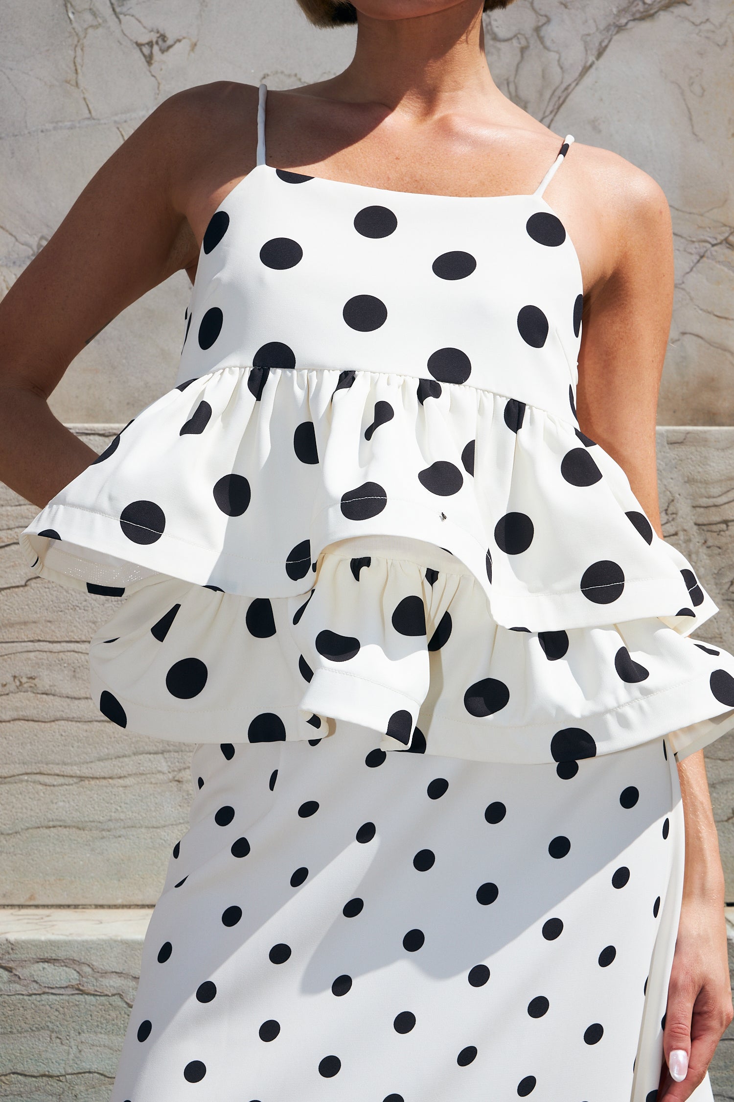 CRAS Josellecras Top Top 8141 White Polka Grande