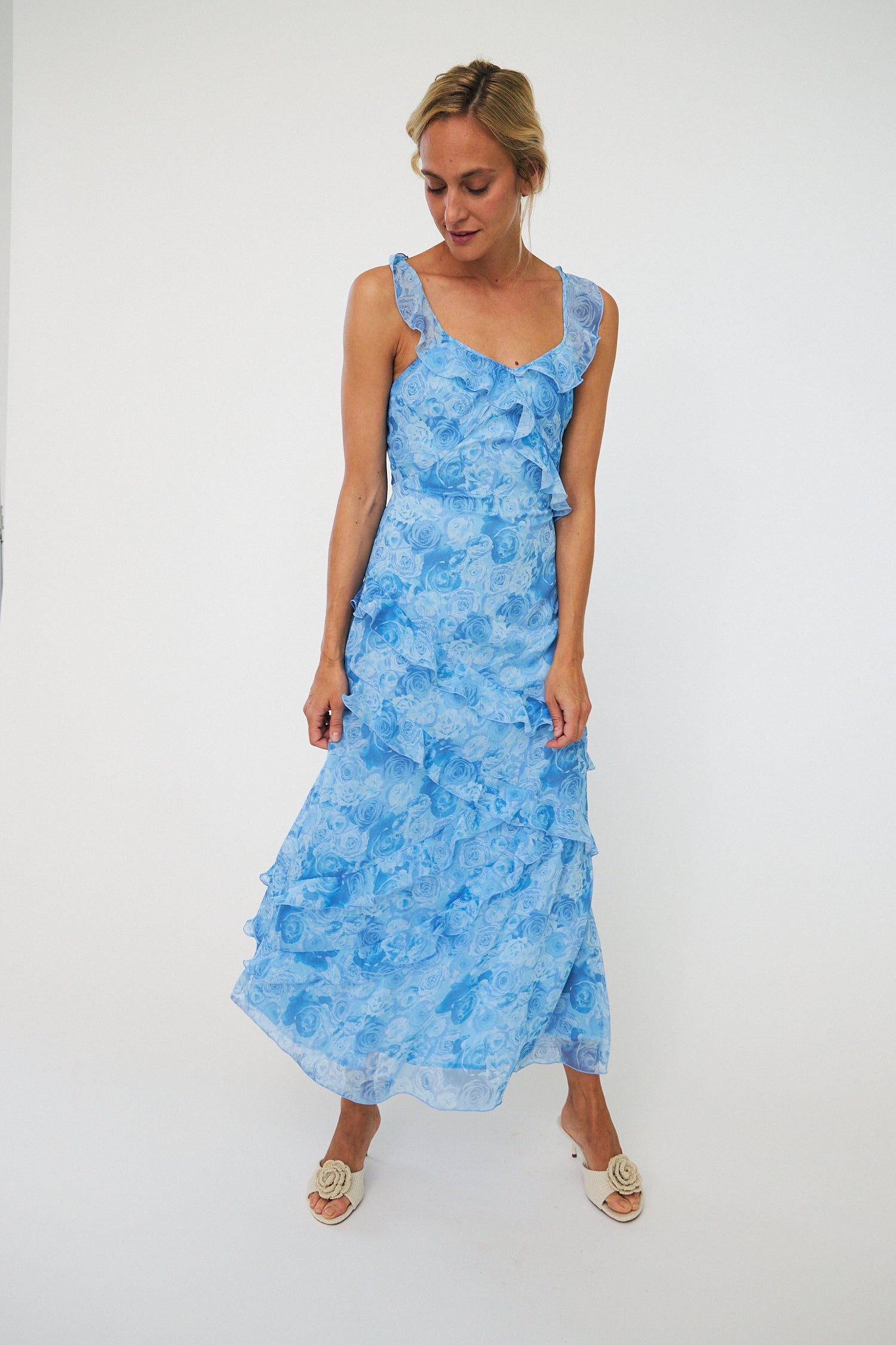 CRAS Levinecras Dress Dress 8157 Blue Rosengarden