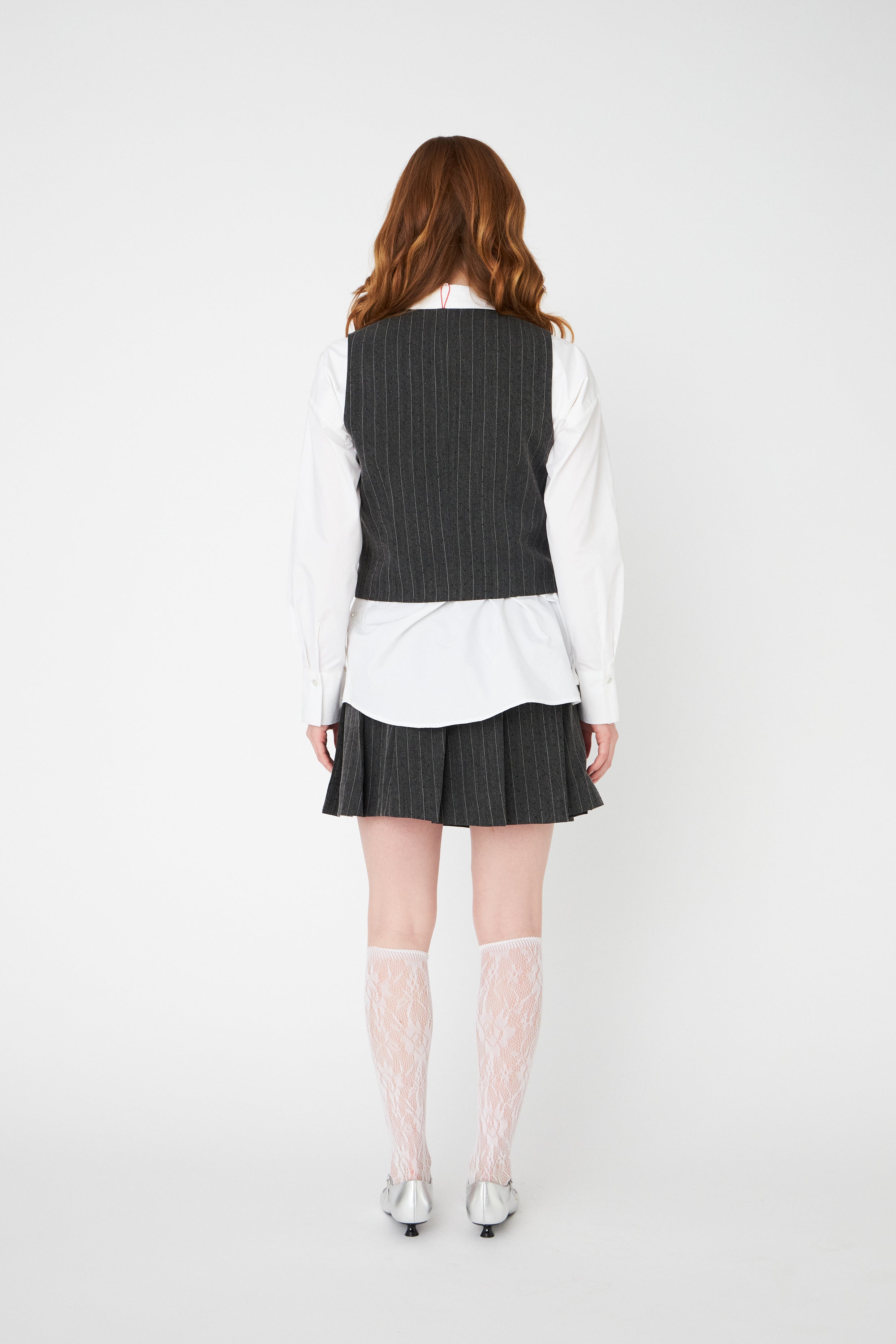 CRAS Lilimycras Waistcoat Vest 9005 Rhinestone Grey