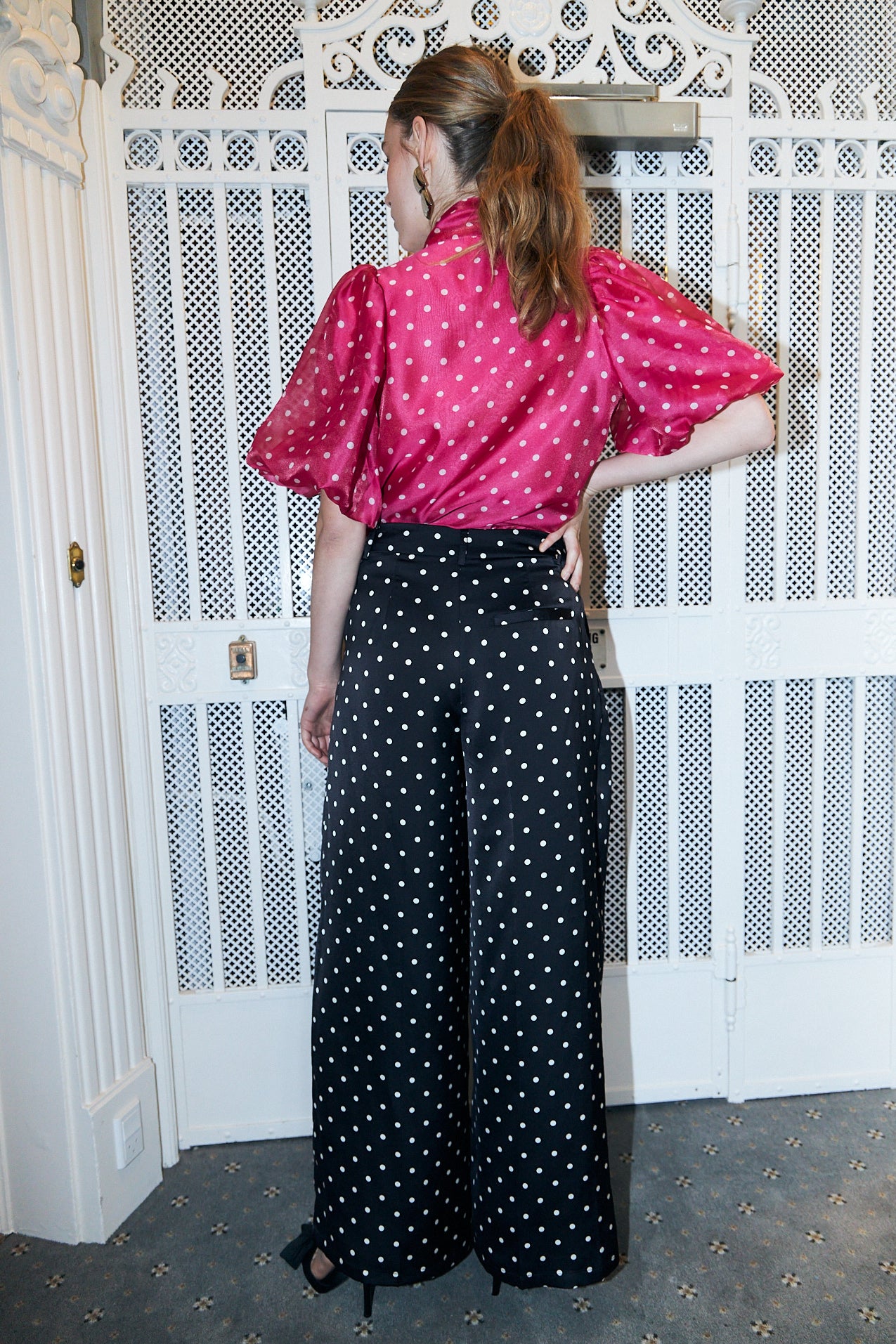 Cras Exclusive Liljacras Pants Pants Black Polka Mini