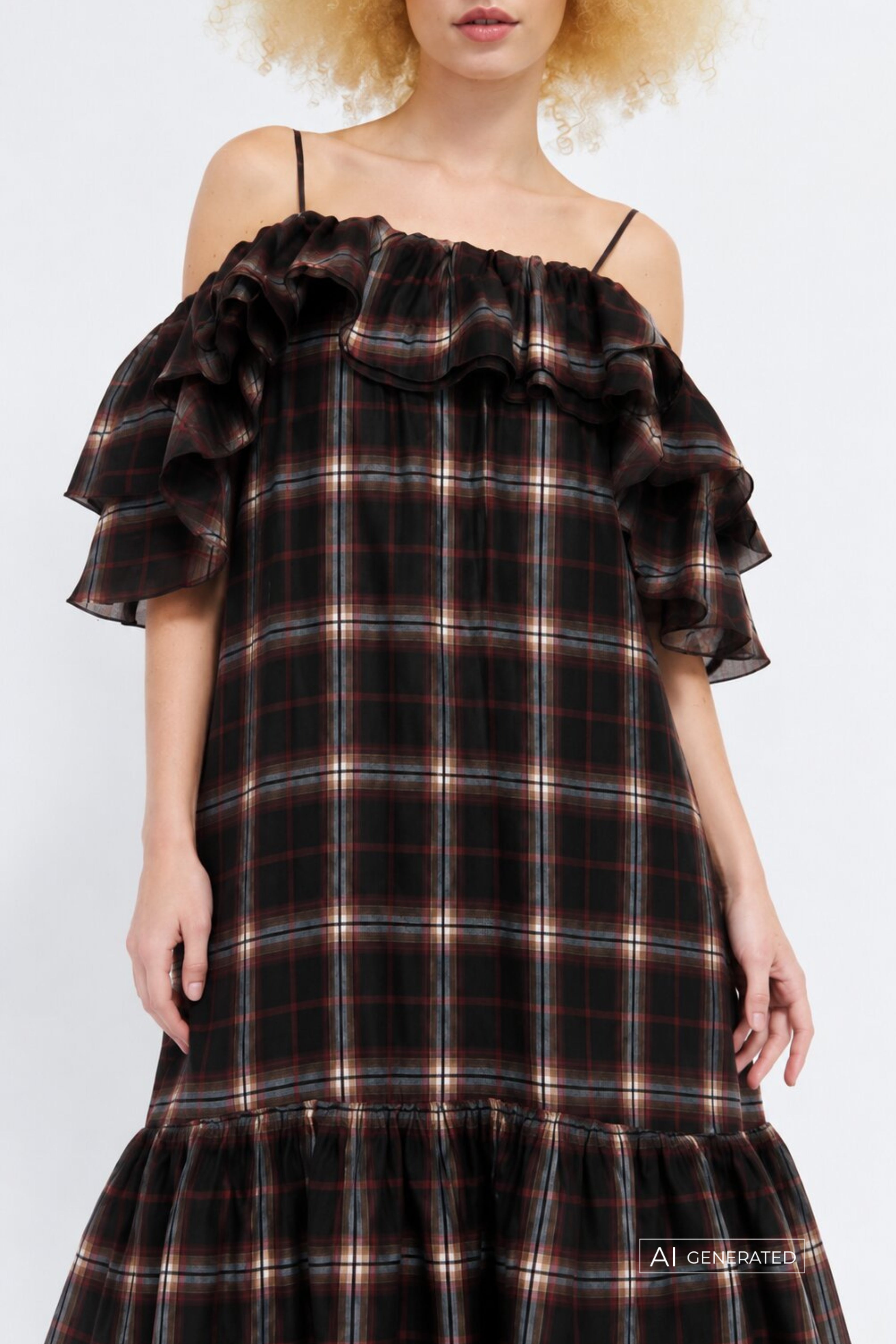 CRAS Livelycras Dress Dress Bordeaux Check