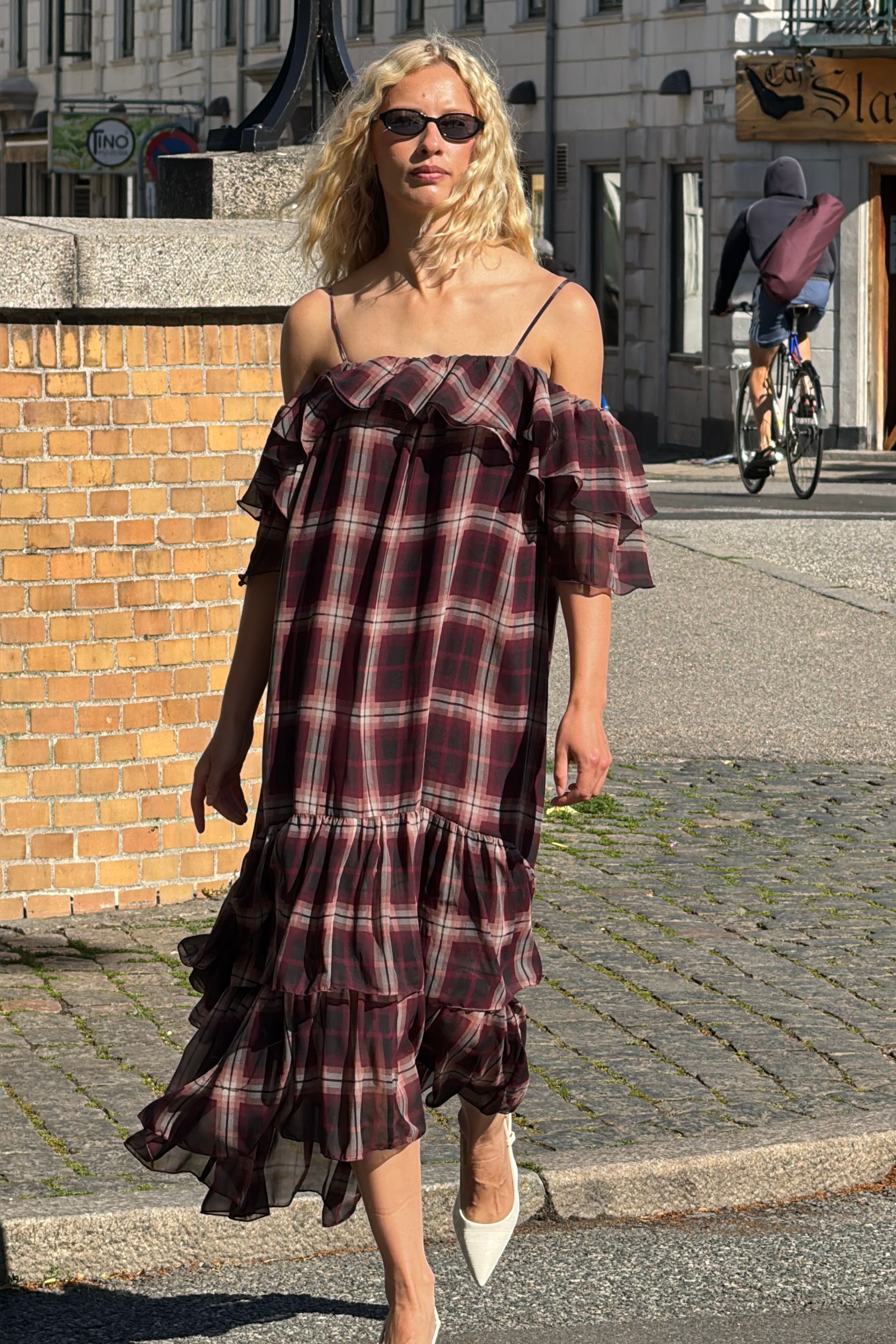 CRAS Livelycras Dress Dress Bordeaux Check