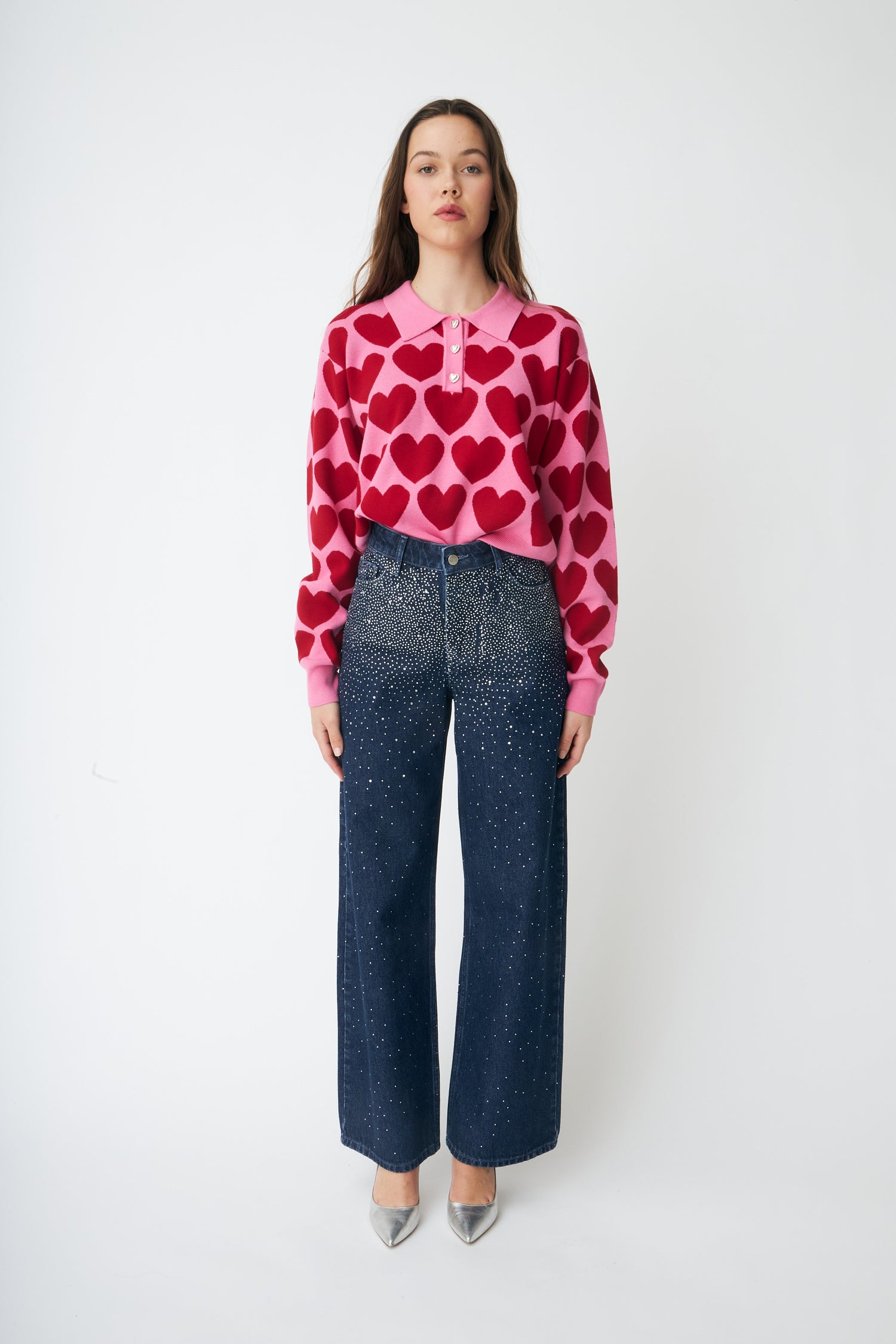 CRAS Lovemycras Pullover Knit 4016 Pink Hearts
