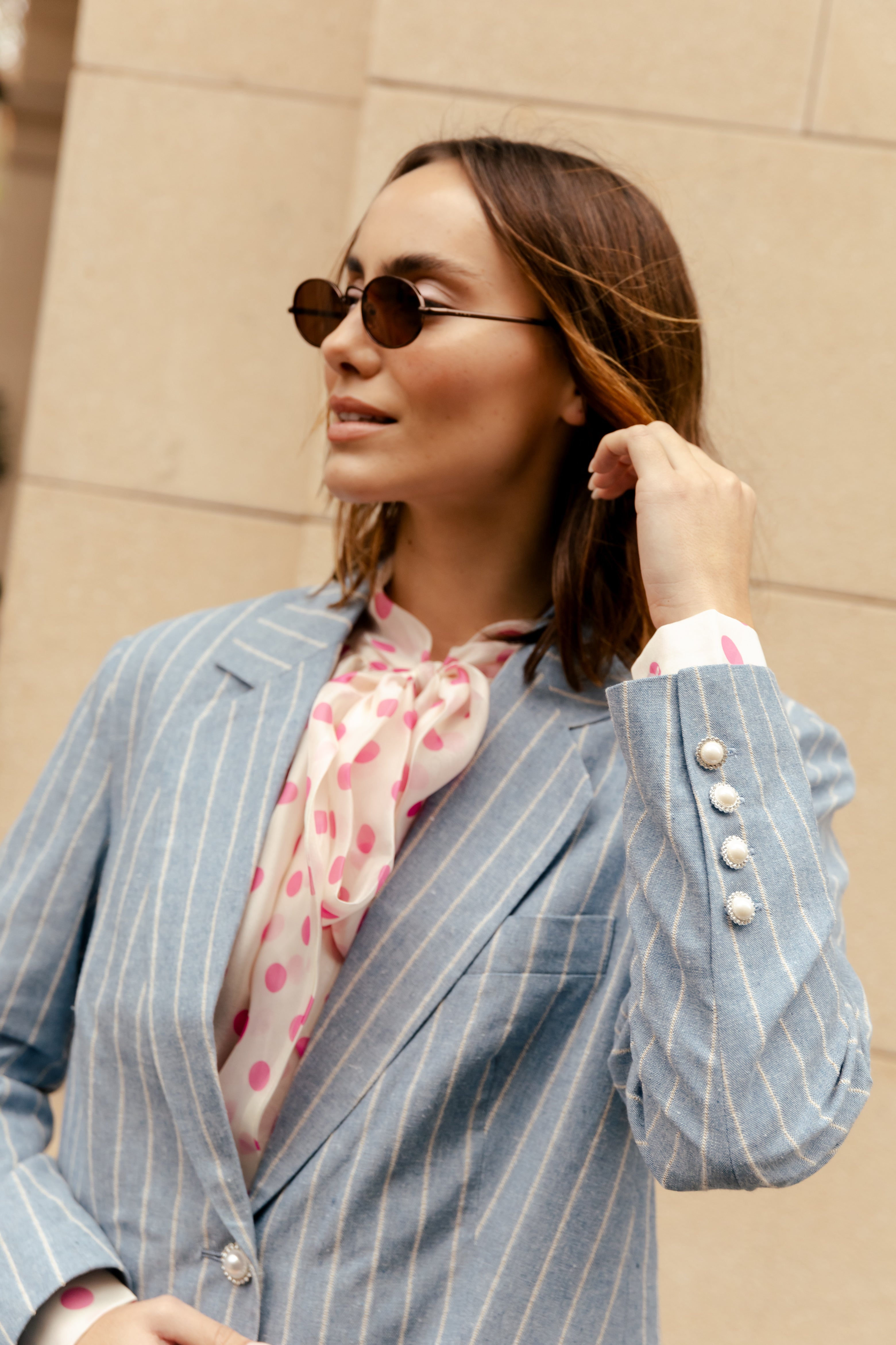 CRAS Milancras Blazer Blazer 7021 Blue Stripe