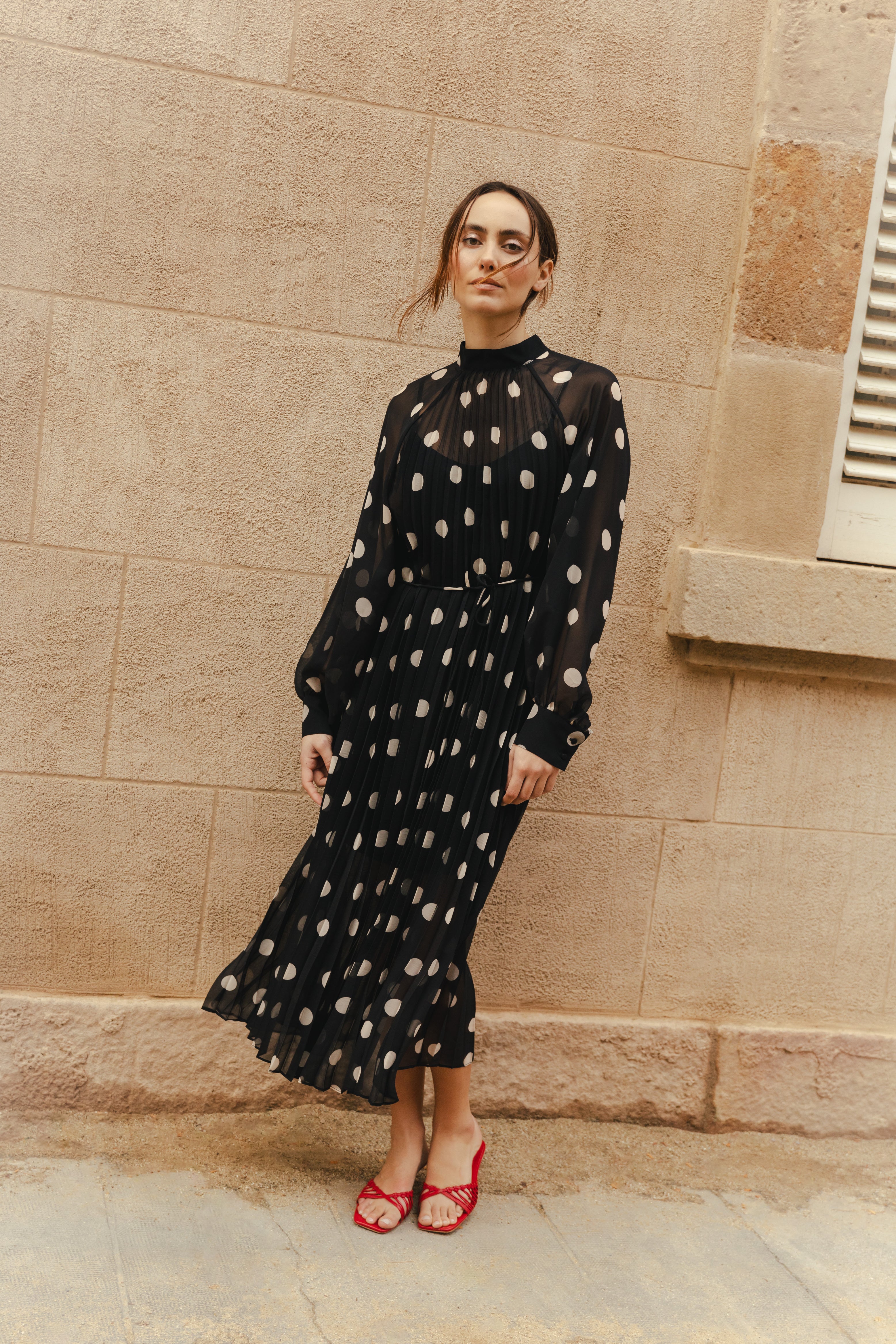 CRAS Rachelcras Dress Dress 8123 Black White Dot