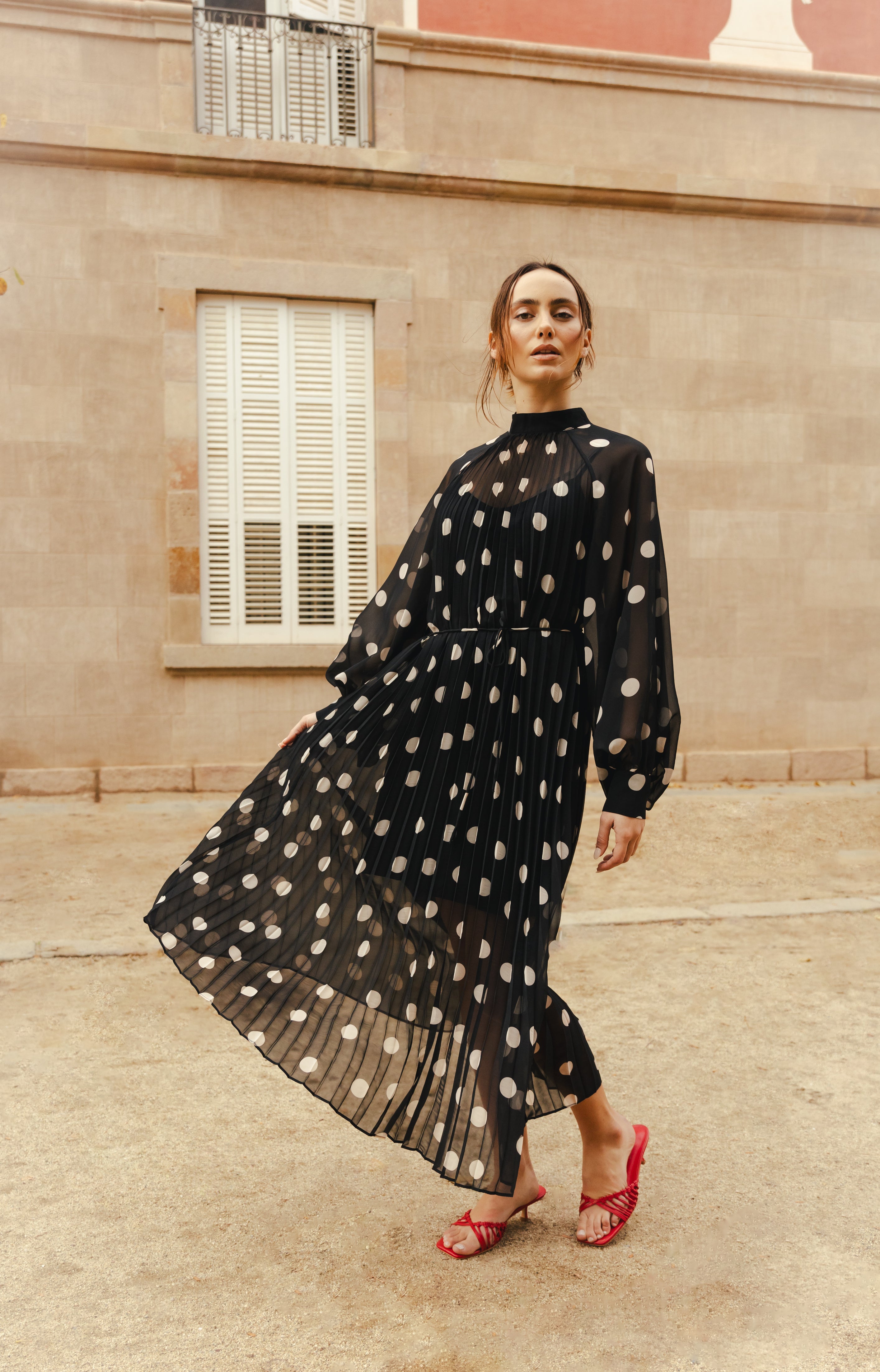 CRAS Rachelcras Dress Dress 8123 Black White Dot