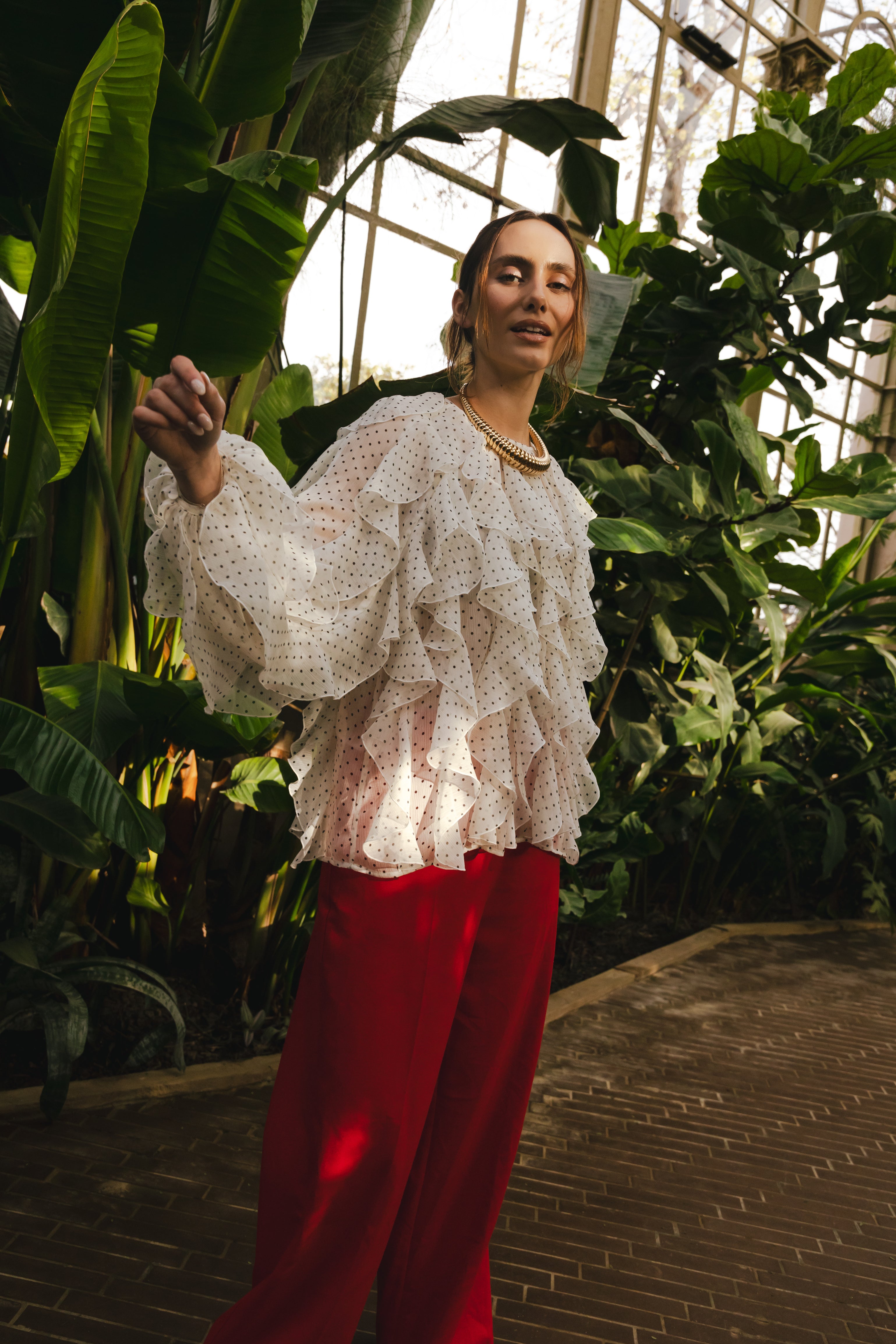 CRAS Ryacras Blouse Blouse 8149 Ivory mini dot