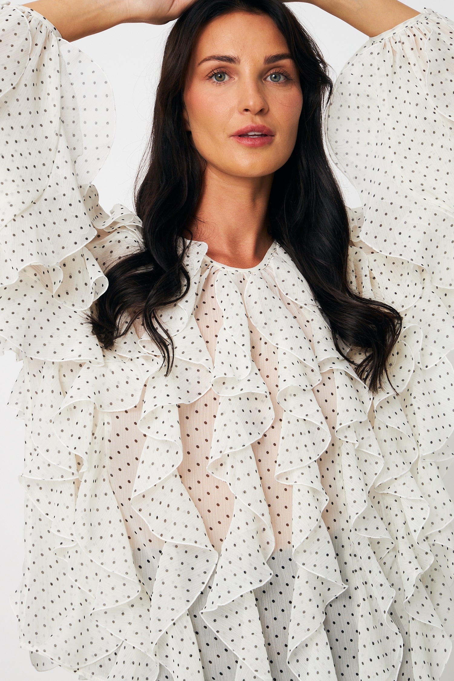 CRAS Ryacras Blouse Blouse 8149 Ivory mini dot