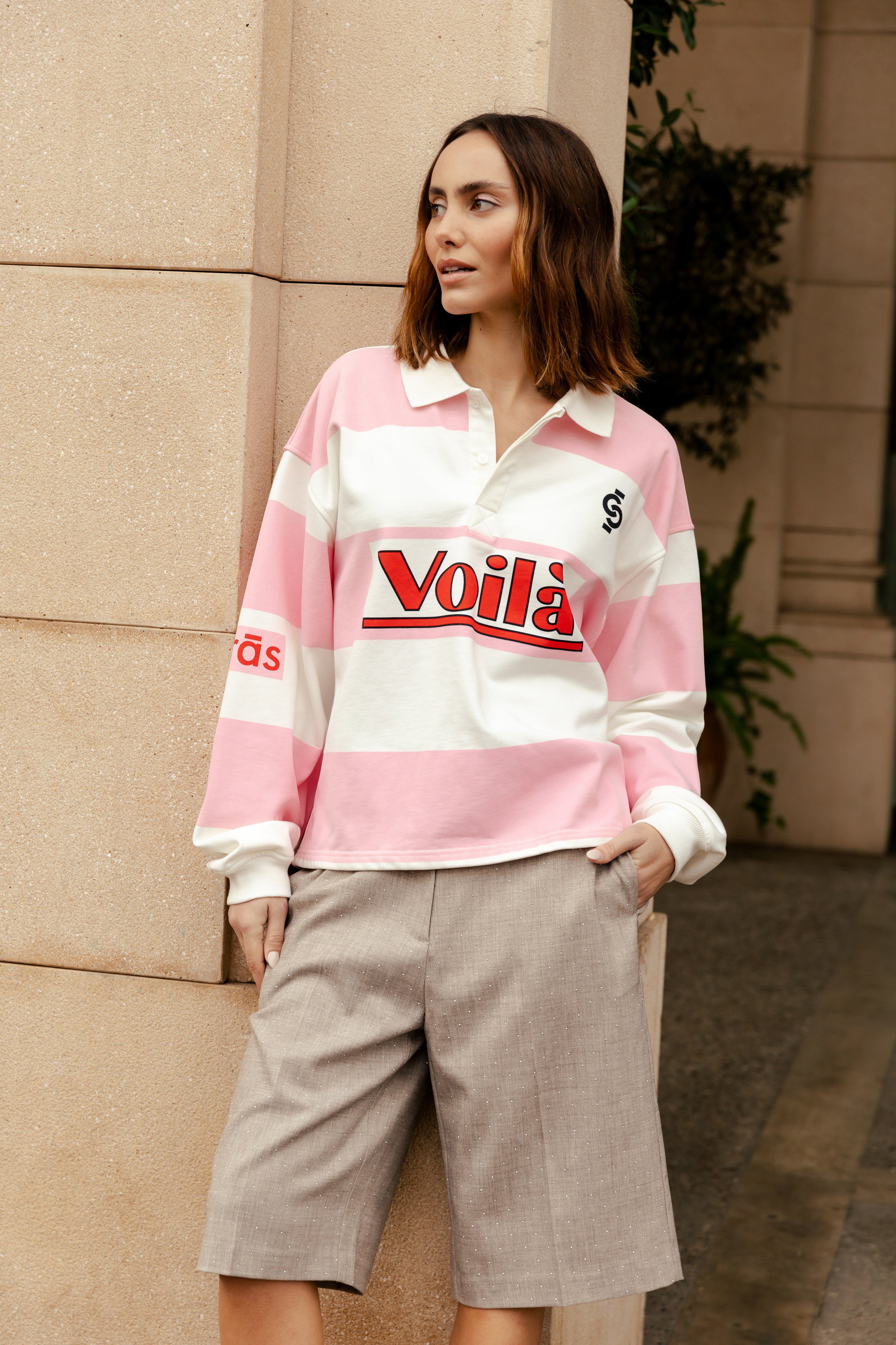 CRAS Sistacras Blouse Blouse 8151 Light Pink Ivory