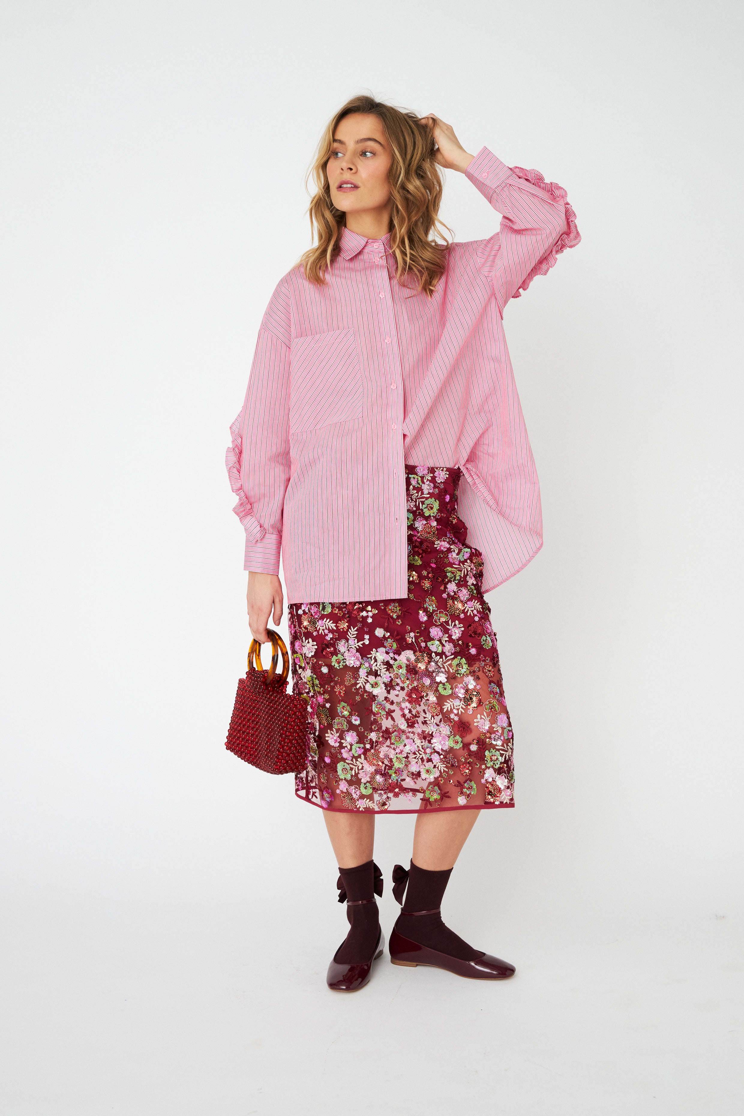 CRAS Tulumcras Shirt Shirt 4018 Pink Red Stripe