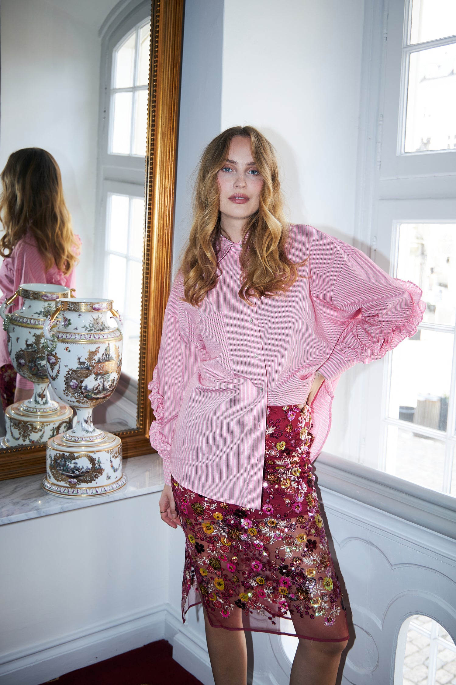 CRAS Tulumcras Shirt Shirt 4018 Pink Red Stripe