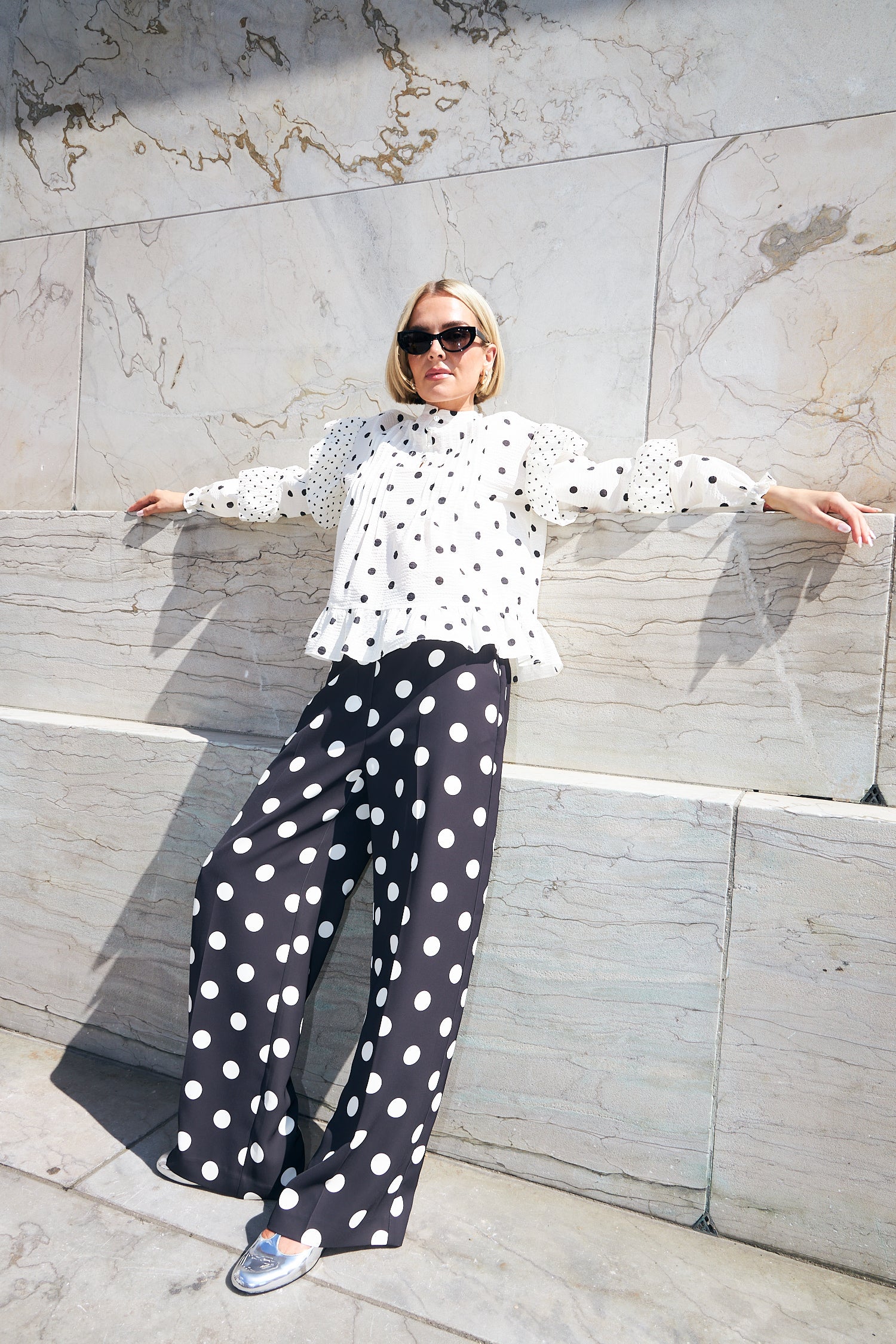 CRAS Westerncras Blouse Blouse 8143 White Polka