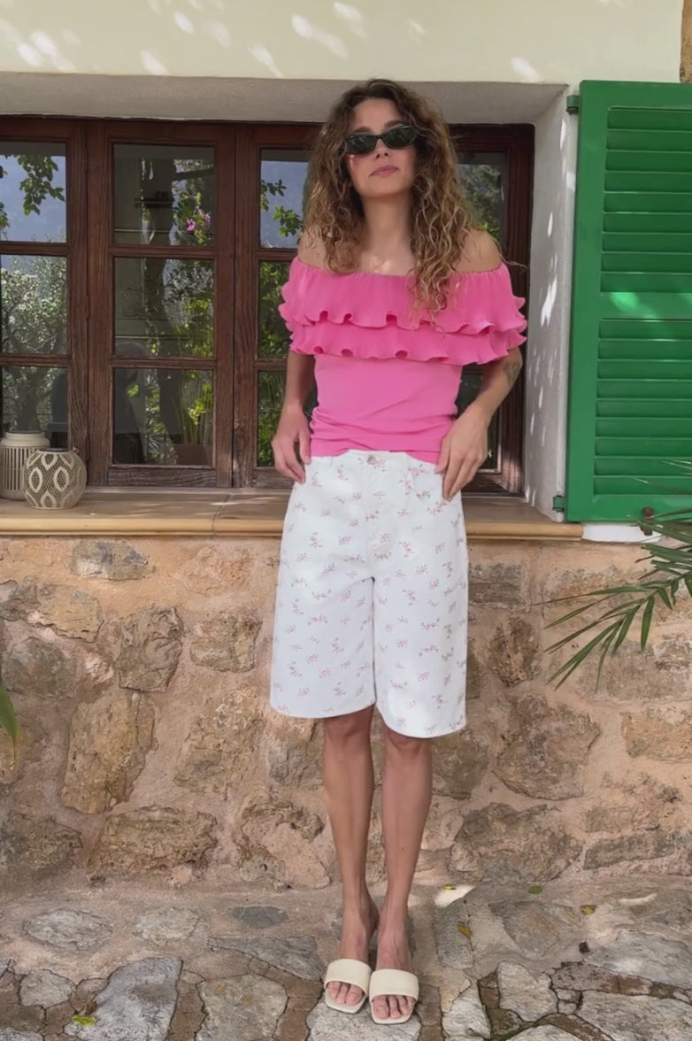 CRAS Flouncecras Top Top 4036 Pink Carnation