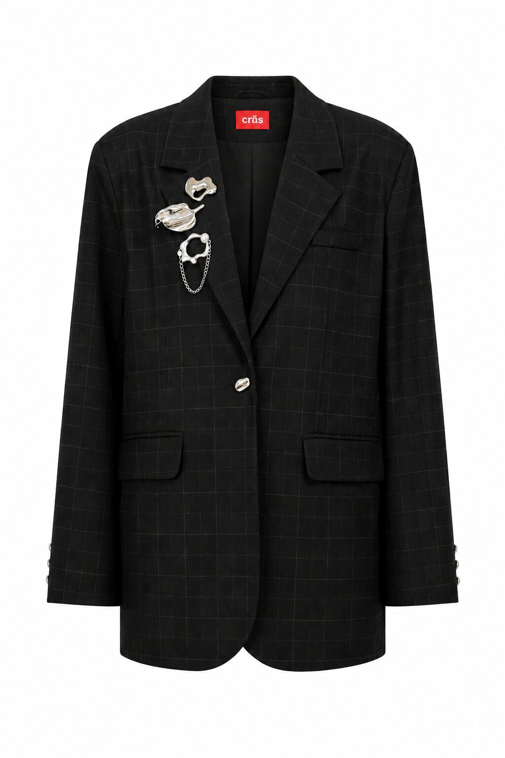CRAS Aishacras Blazer Blazer Dark Grey Check