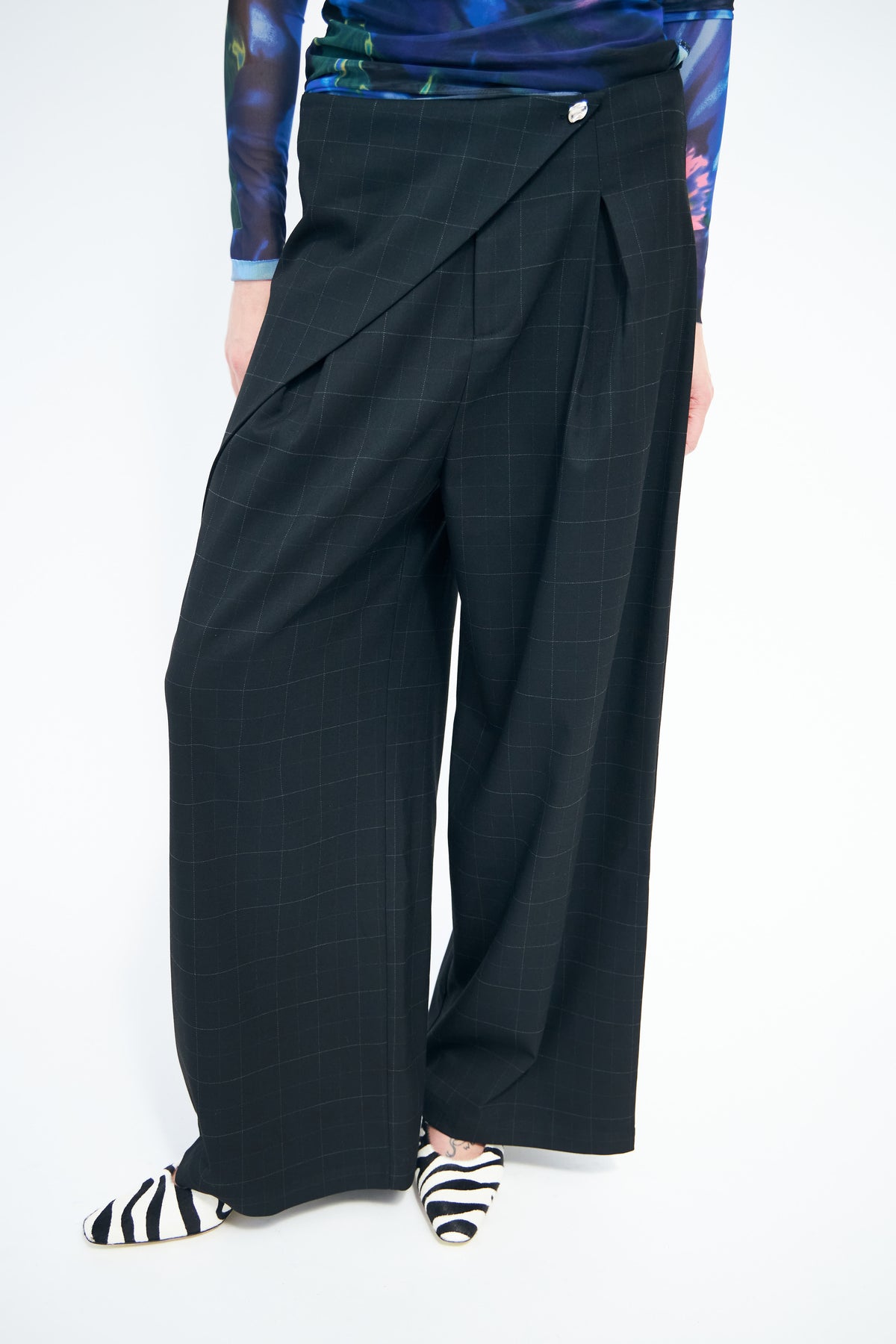 CRAS Aishacras Pants Pants Dark Grey Check
