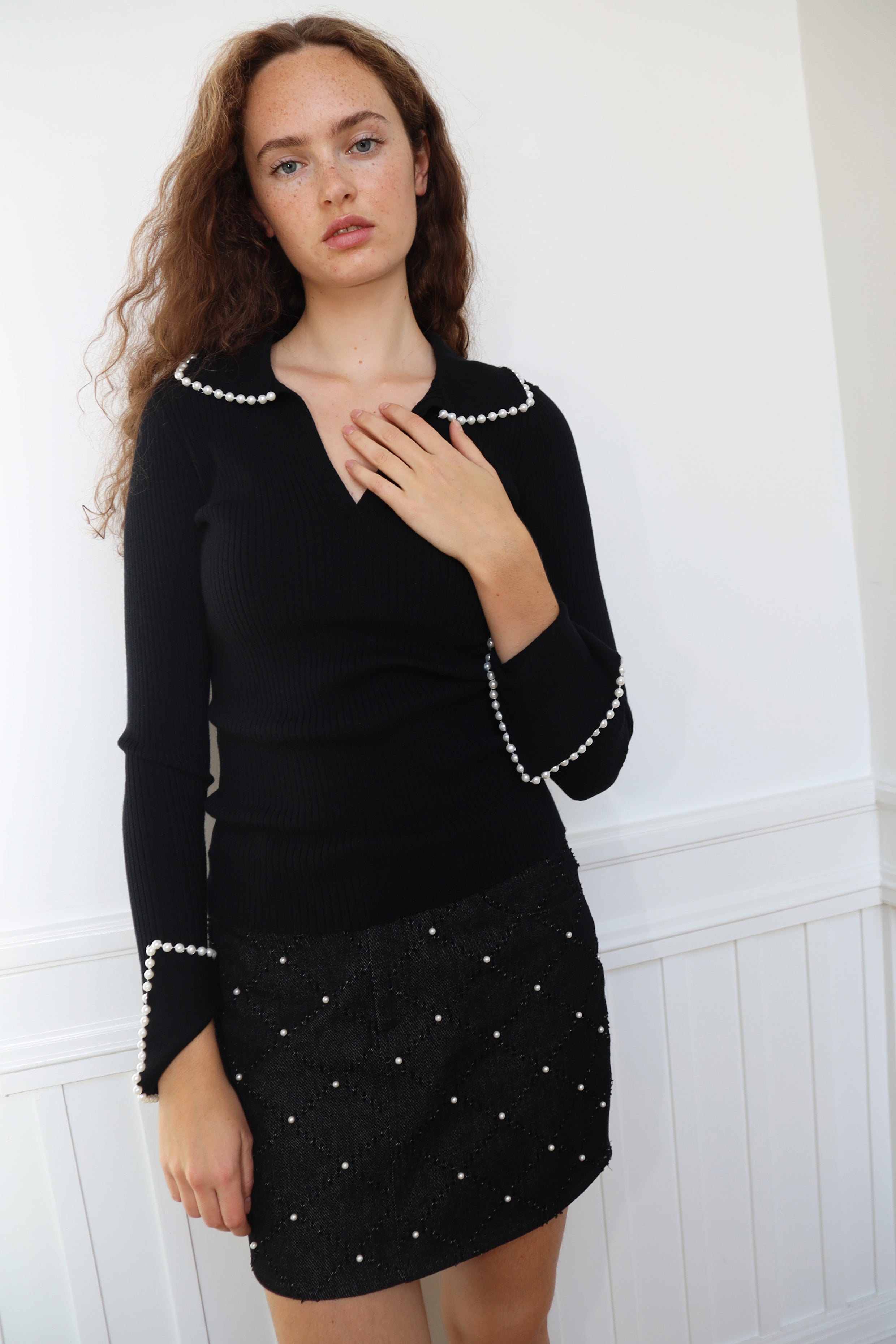 CRAS Alyssacras Blouse Knit 9999 Black