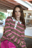 Beacras Blouse - Brown/Pink