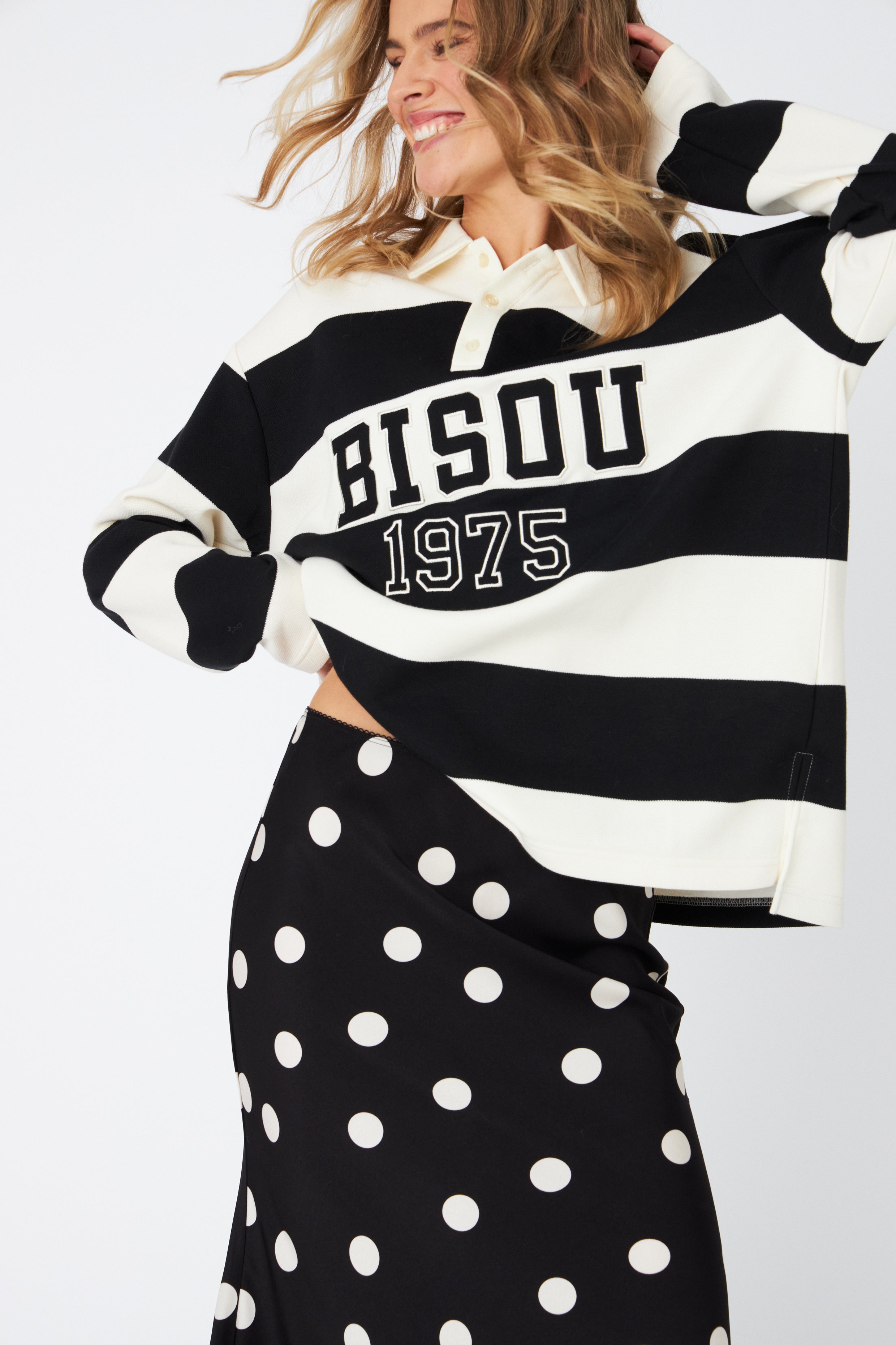 CRAS Bisoucras Blouse Blouse 8122 Black White Stripe