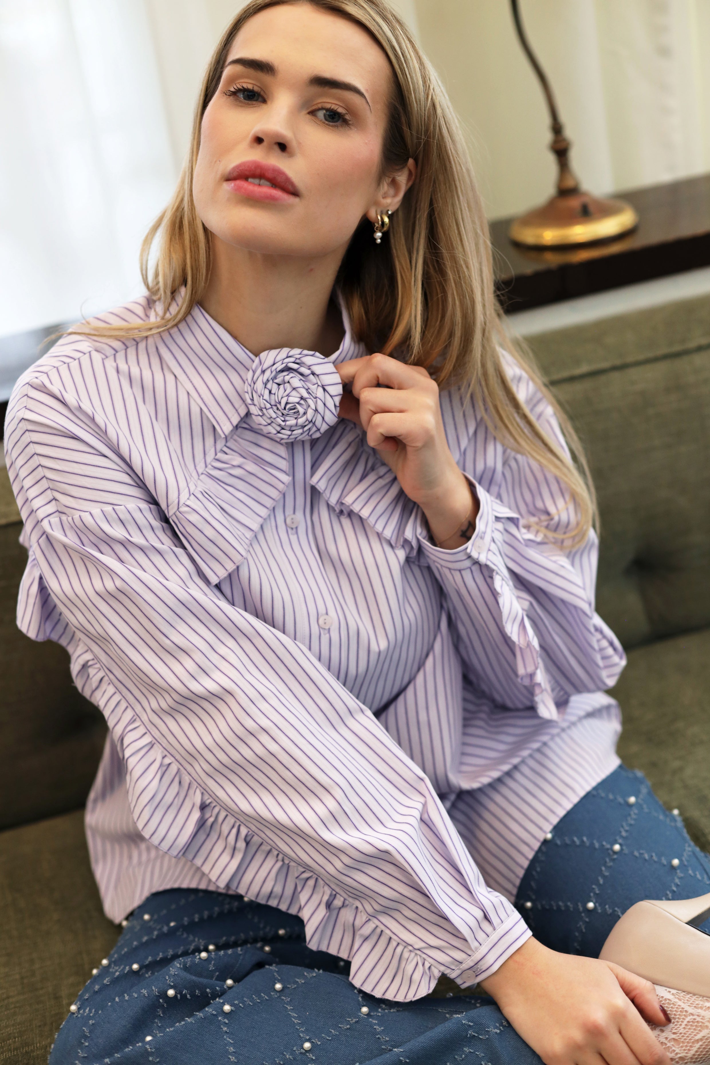 CRAS Bloomingcras Shirt Shirt 8071 Purple Stripe