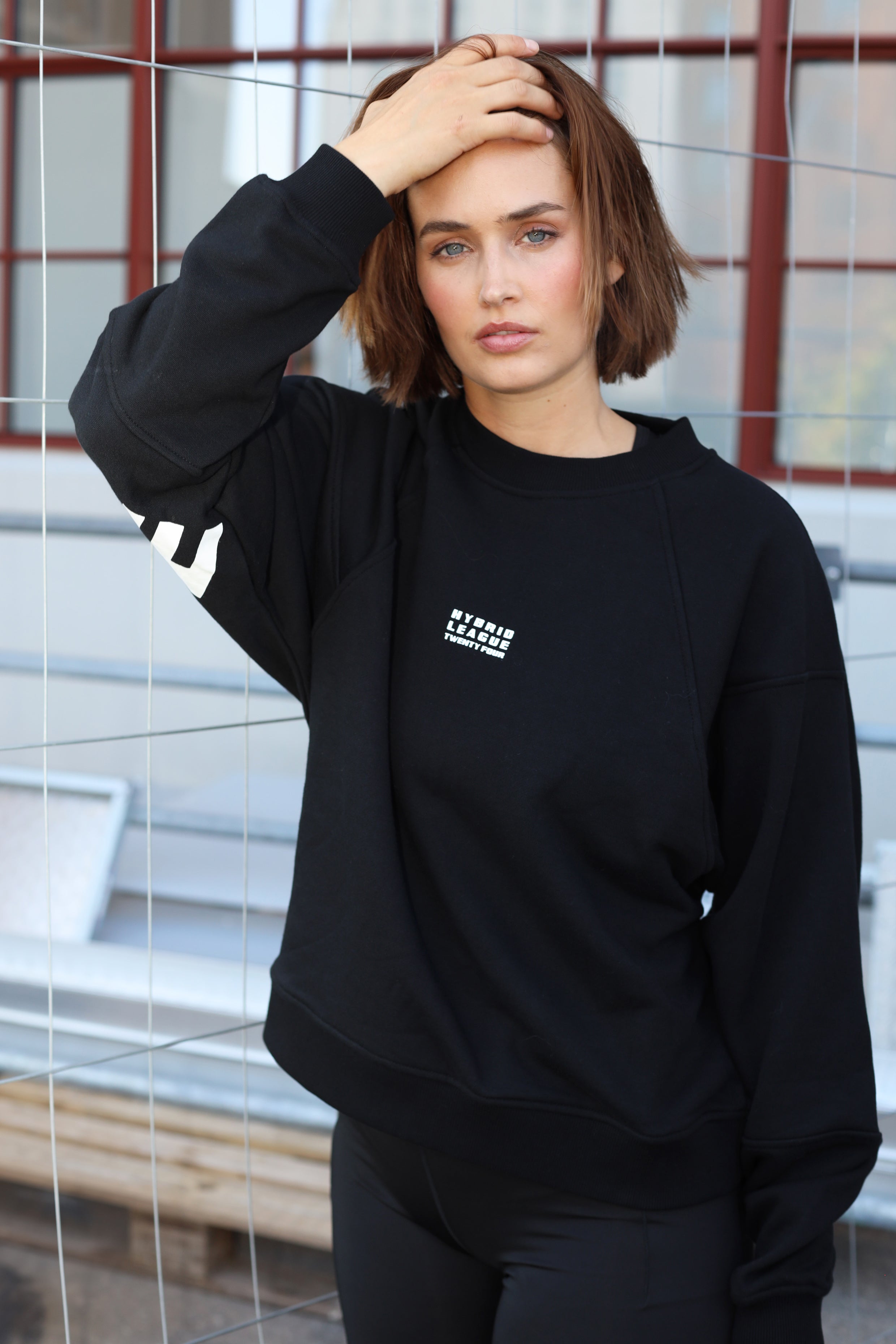 Hybrid League Twenty Four BoldHL Sweatshirt Blouse 9998 Meteorite Black