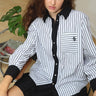 CRAS Brendacras Shirt Shirt 8062 Noir Stripe