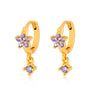 CRAS Jewellery BrightonCras Earring Jewellery 18K Gold Plated Purple CZ