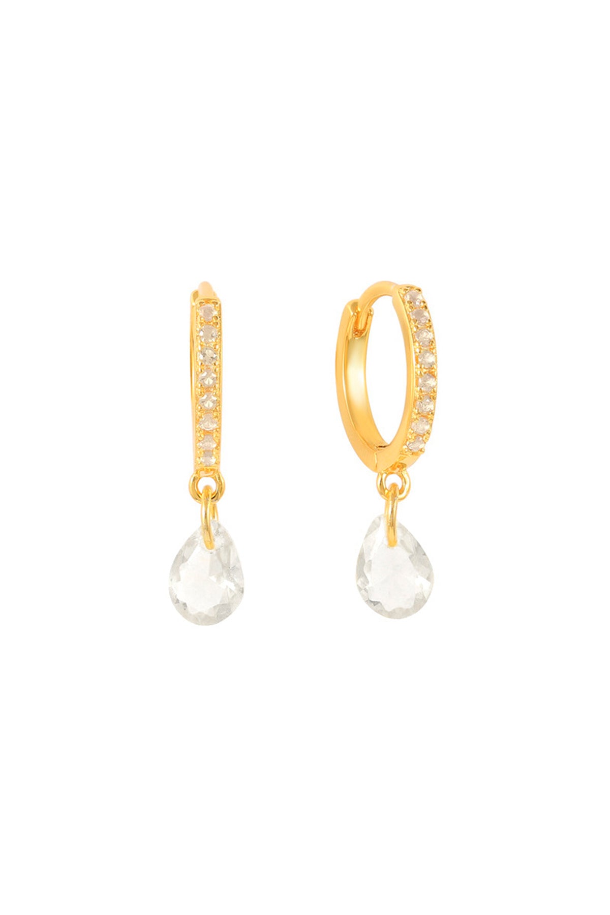 CRAS CambridgeCras Earring Jewellery 18K Gold Plated Crystal CZ