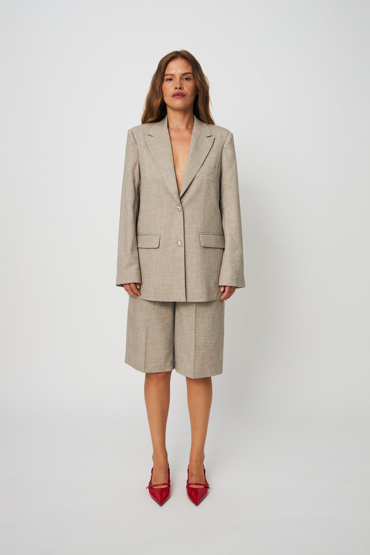 CRAS Dianacras Blazer Blazer 2014 Greige Rhinestone