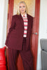 Dianacras Blazer - Bordeaux Pinstripe