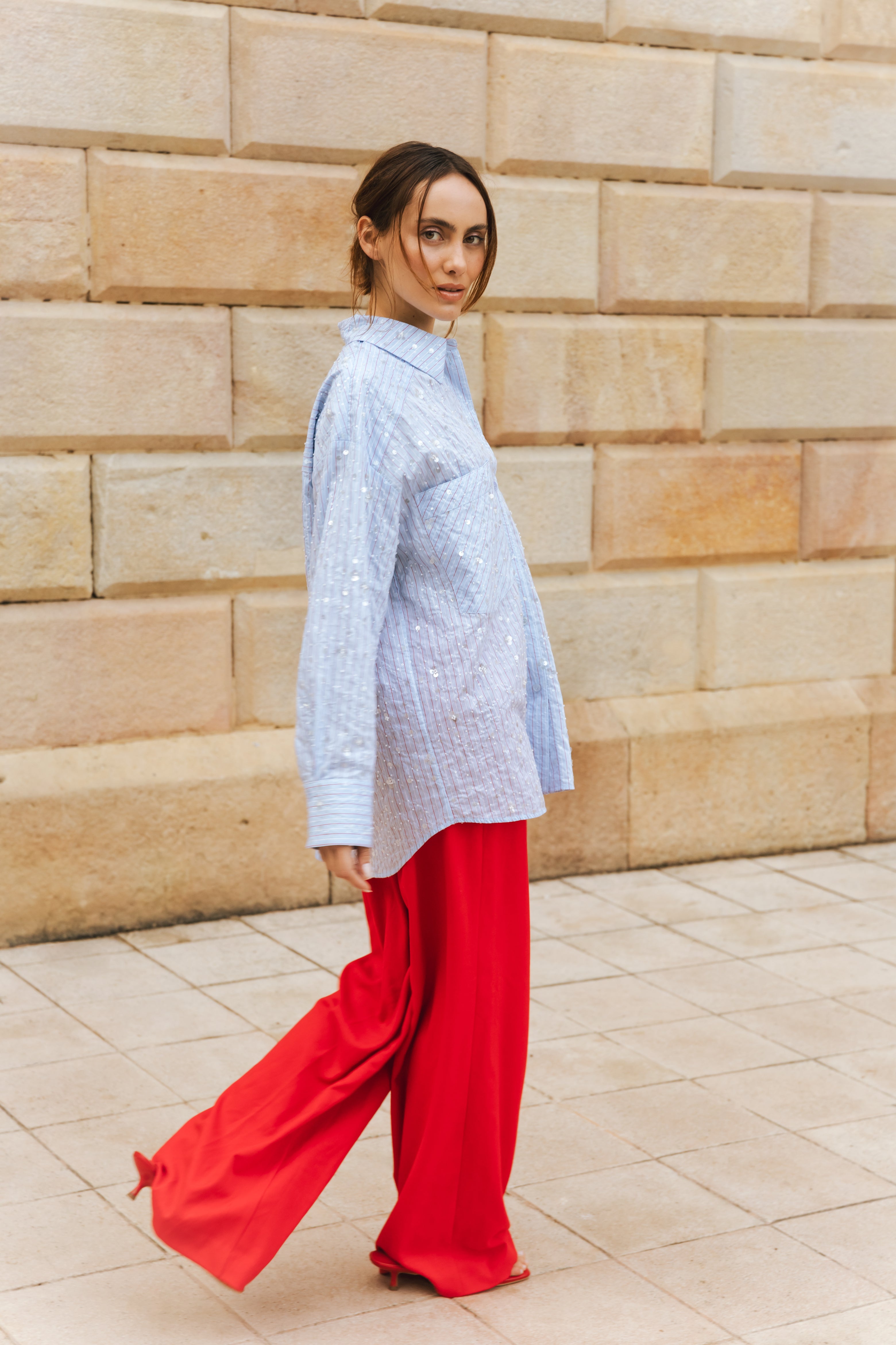 CRAS Elliecras Shirt Shirt 8061 Blue Multi stripe