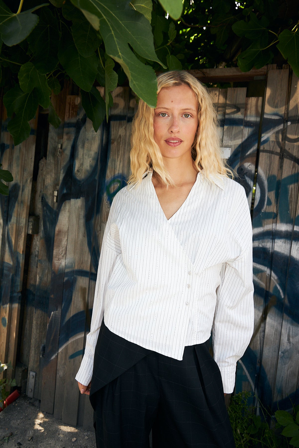 CRAS Esmecras Shirt Shirt White Stripe Sparkle