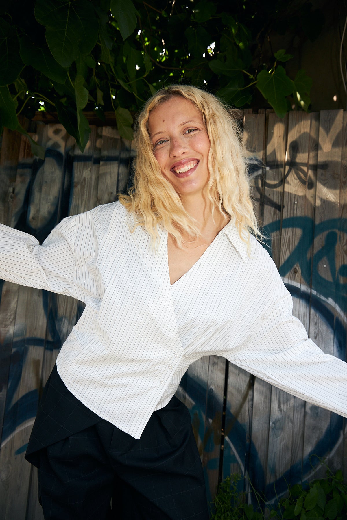 CRAS Esmecras Shirt Shirt White Stripe Sparkle