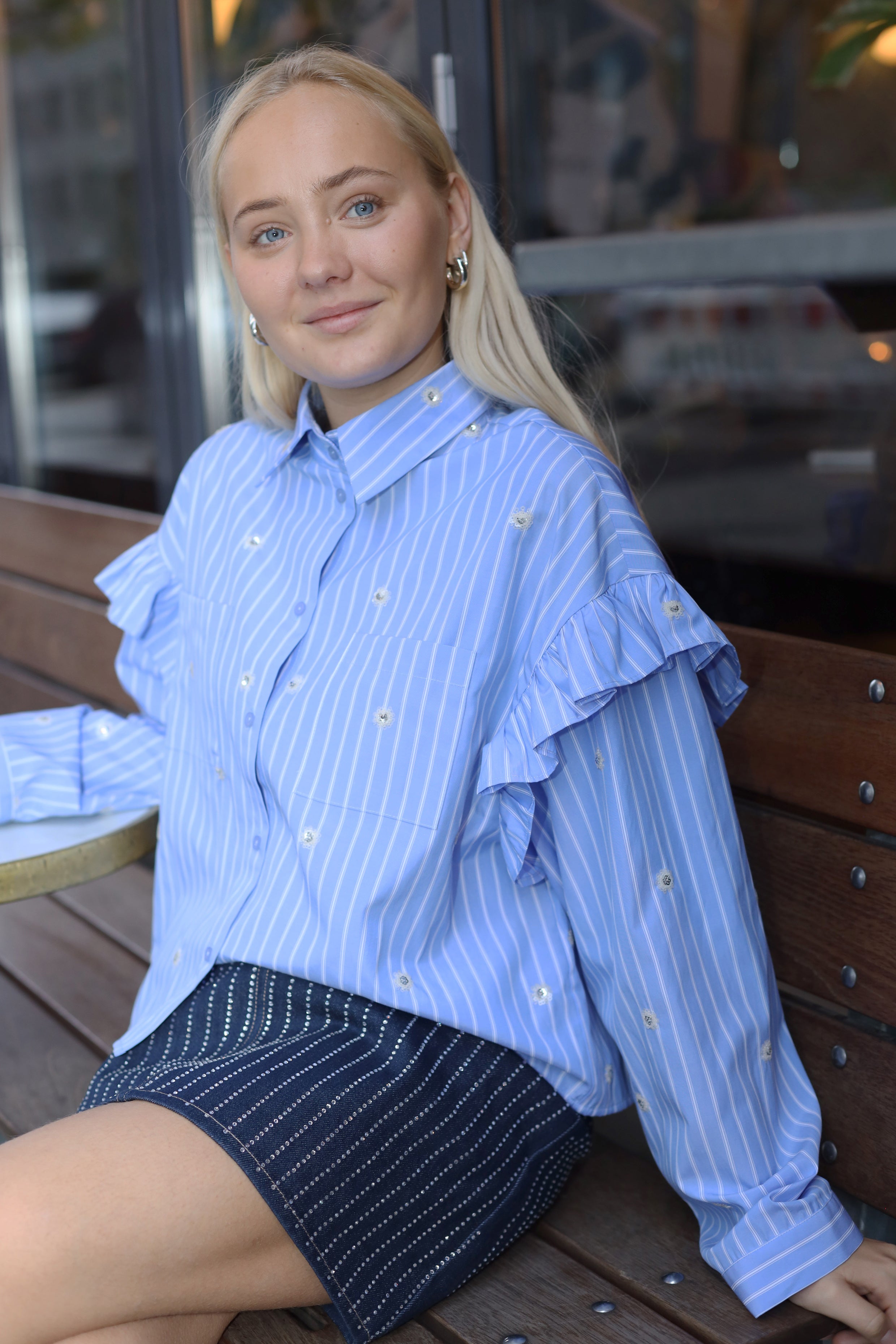 Cras Exclusive Flocras Shirt Shirt 7021 Blue Stripe