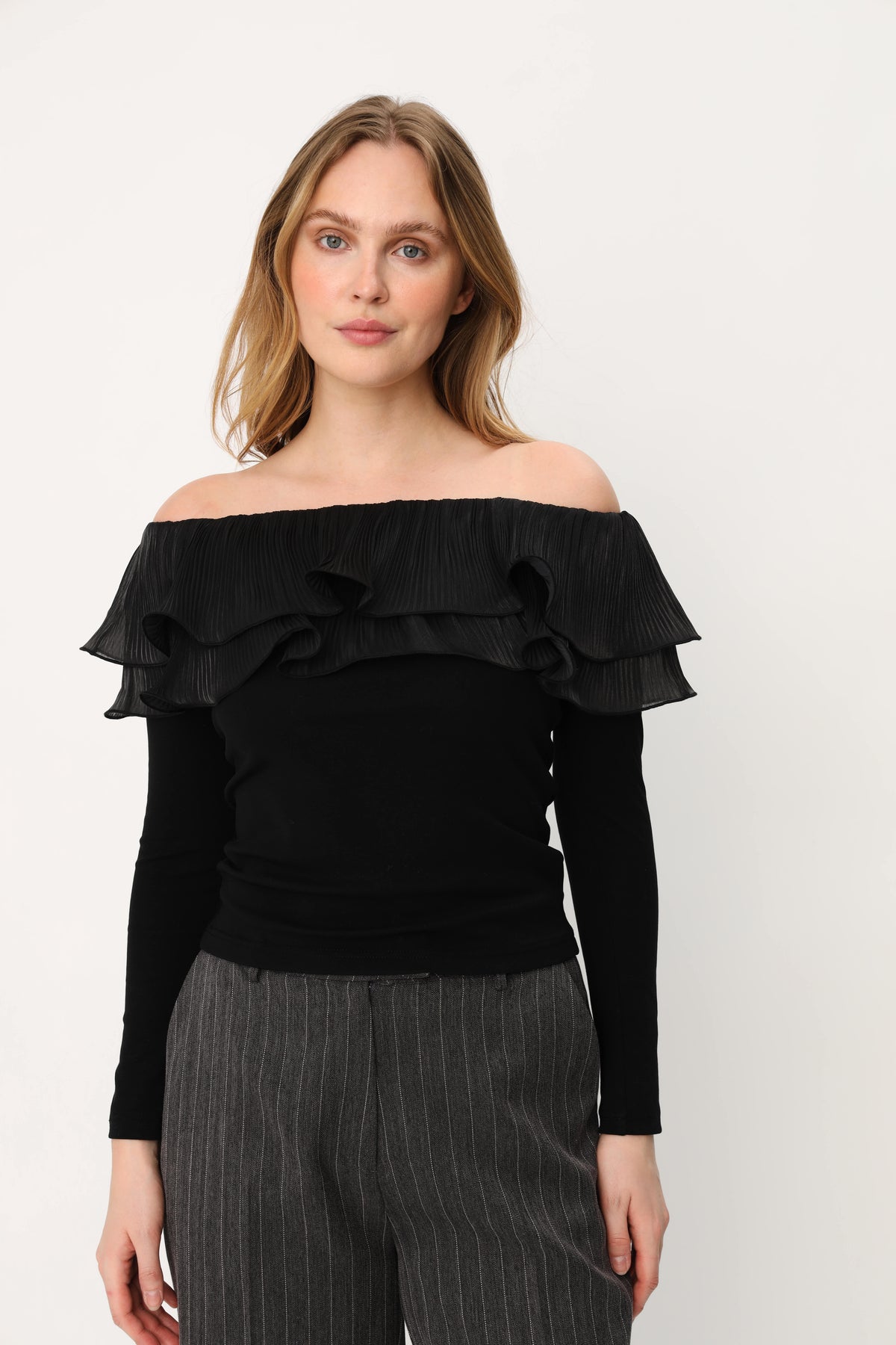 CRAS Flouncecras Blouse Blouse 9999 Black