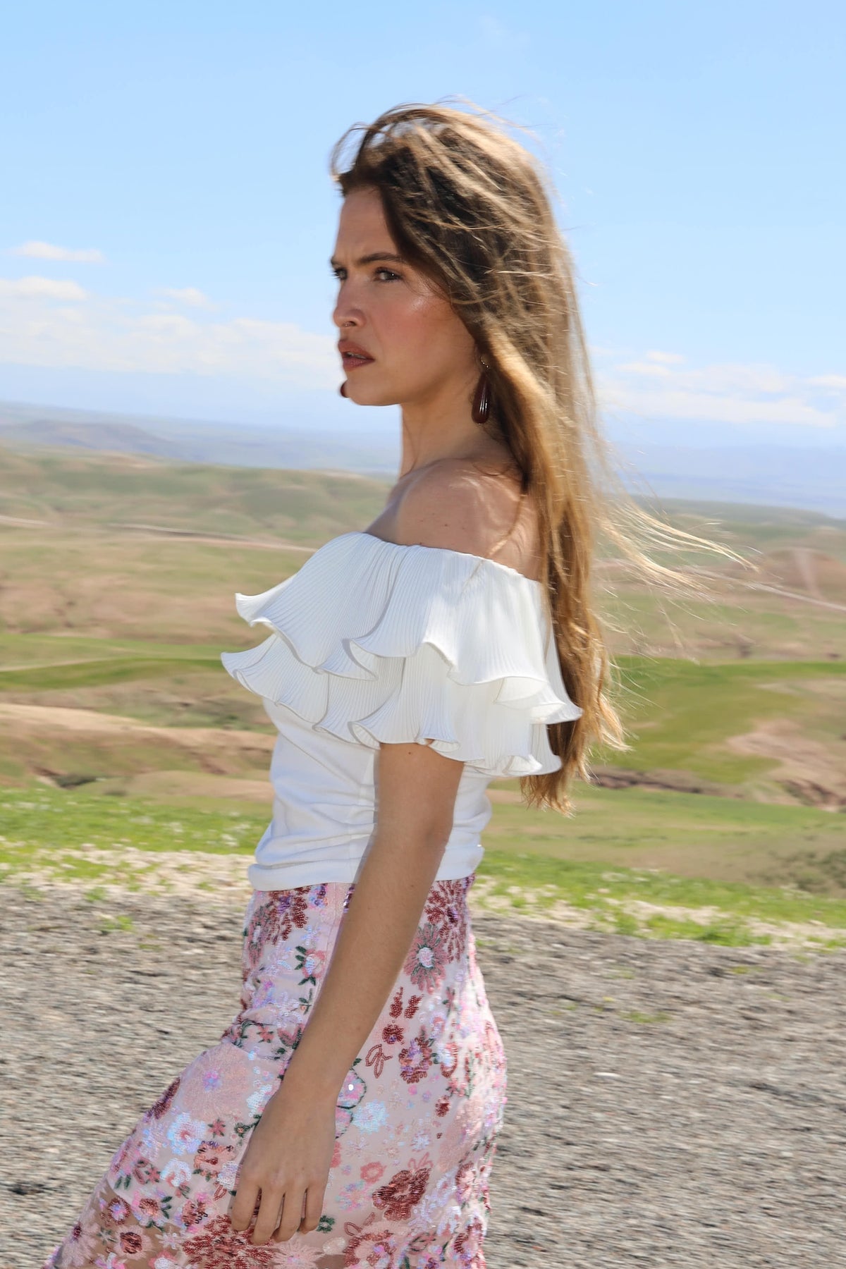 Cras STUDIO Flouncecras Top Top 1007 Off White