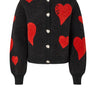 CRAS Heartscras Cardigan Knit 8038 Black Hearts