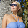 CRAS Hildacras Bikini Top Swimwear 8101 Pinstripe Blue